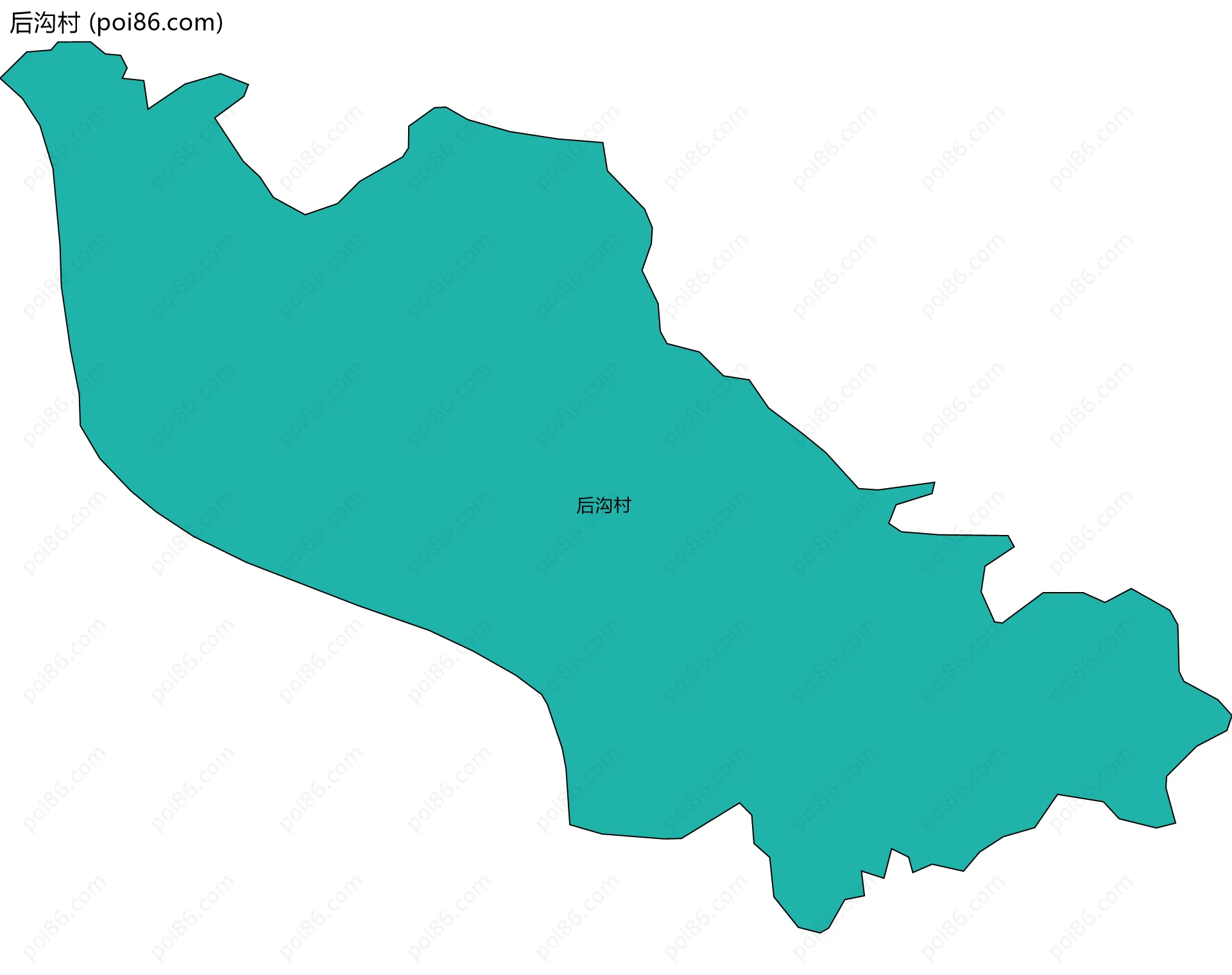 后沟村边界地图