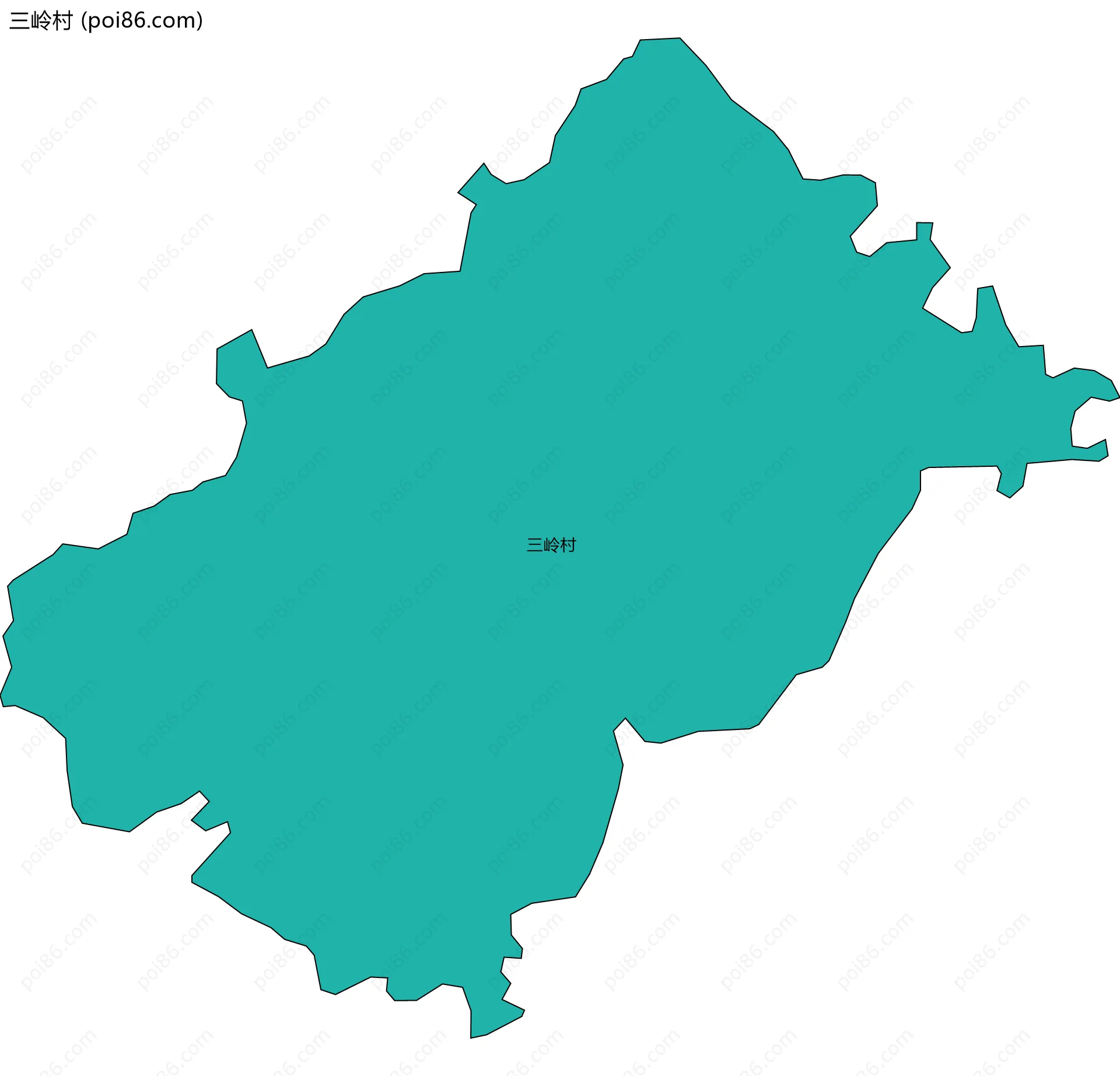 三岭村边界地图