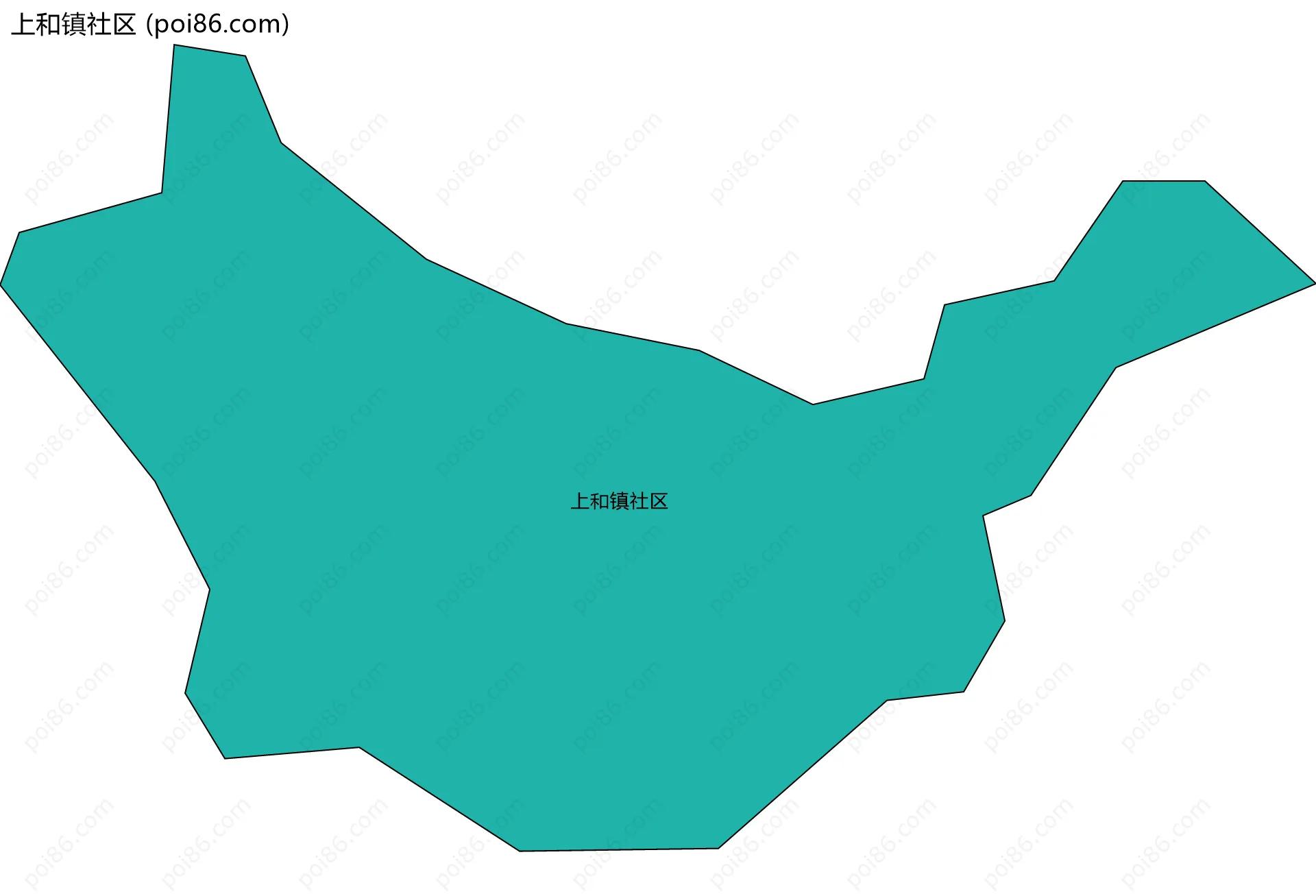 上和镇社区边界地图