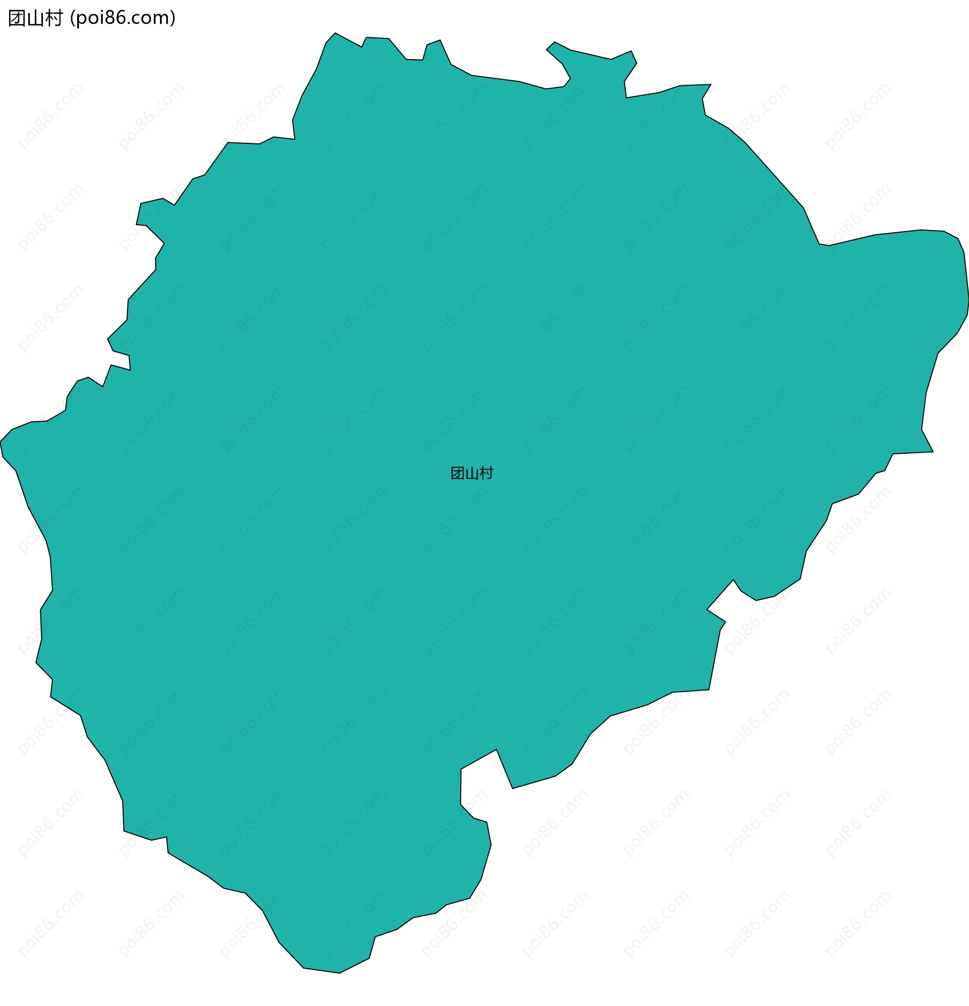 团山村边界地图