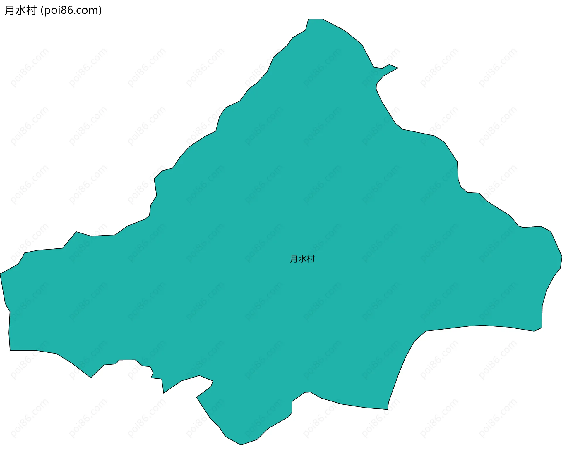 月水村边界地图