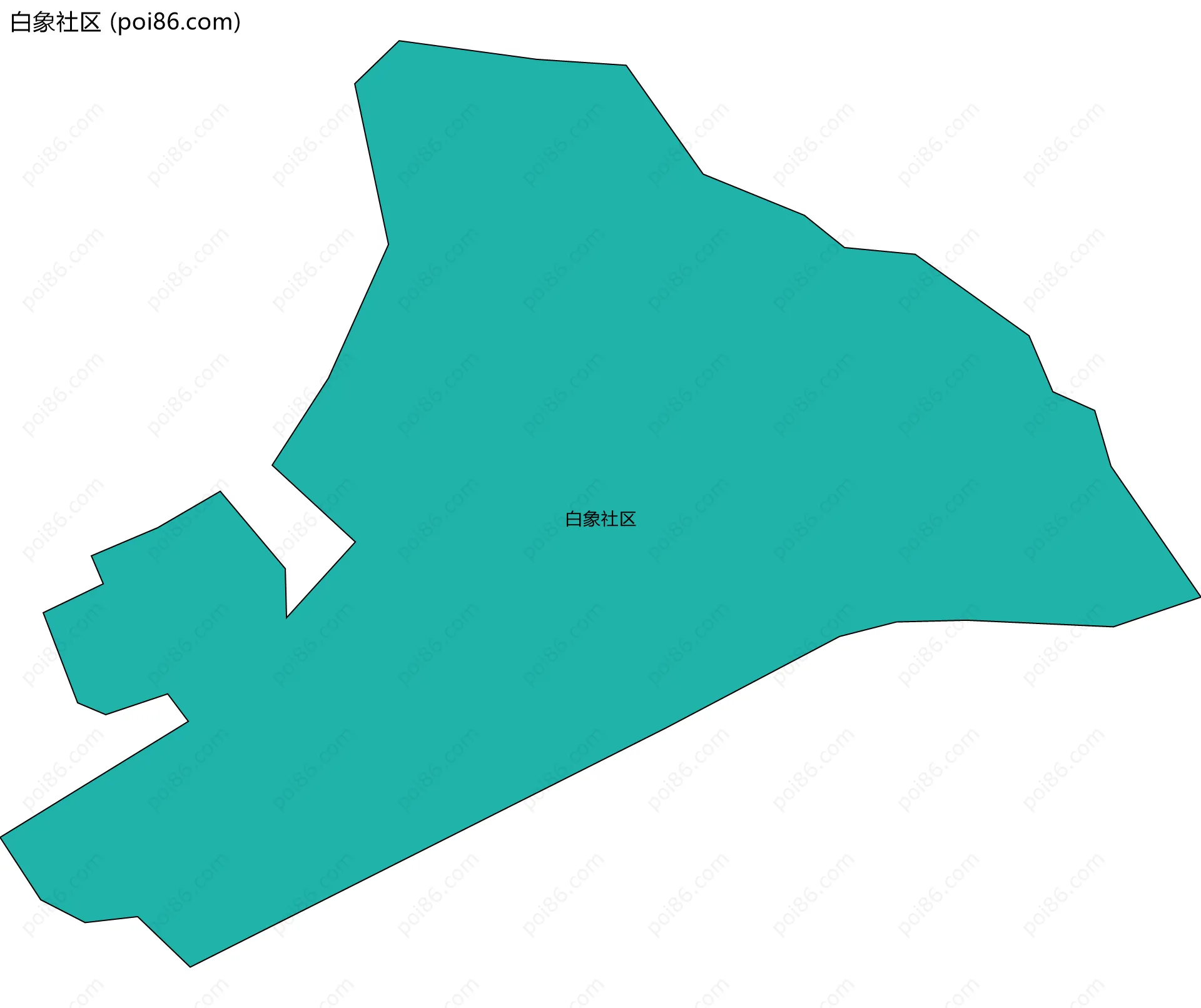 白象社区边界地图