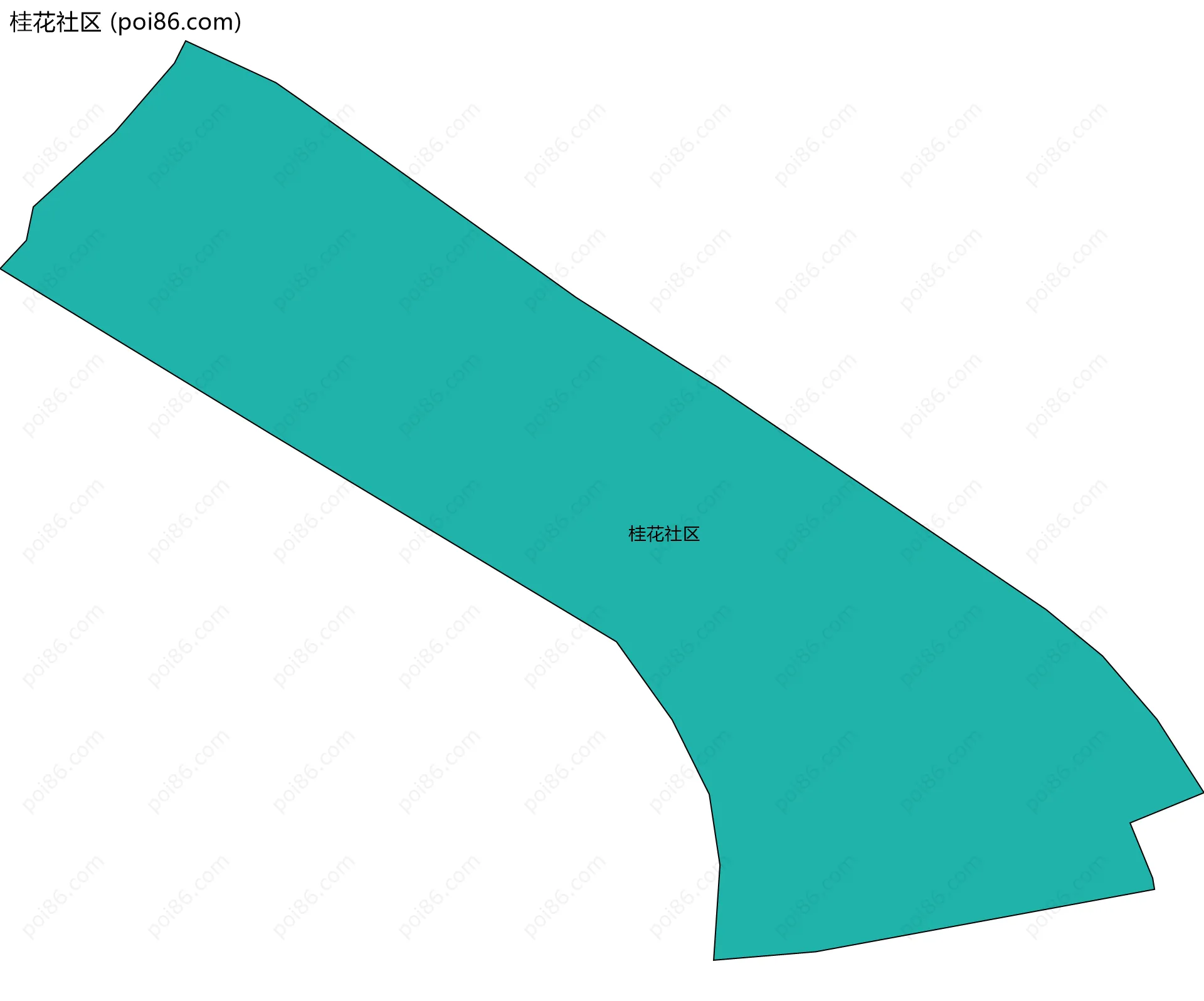 桂花社区边界地图