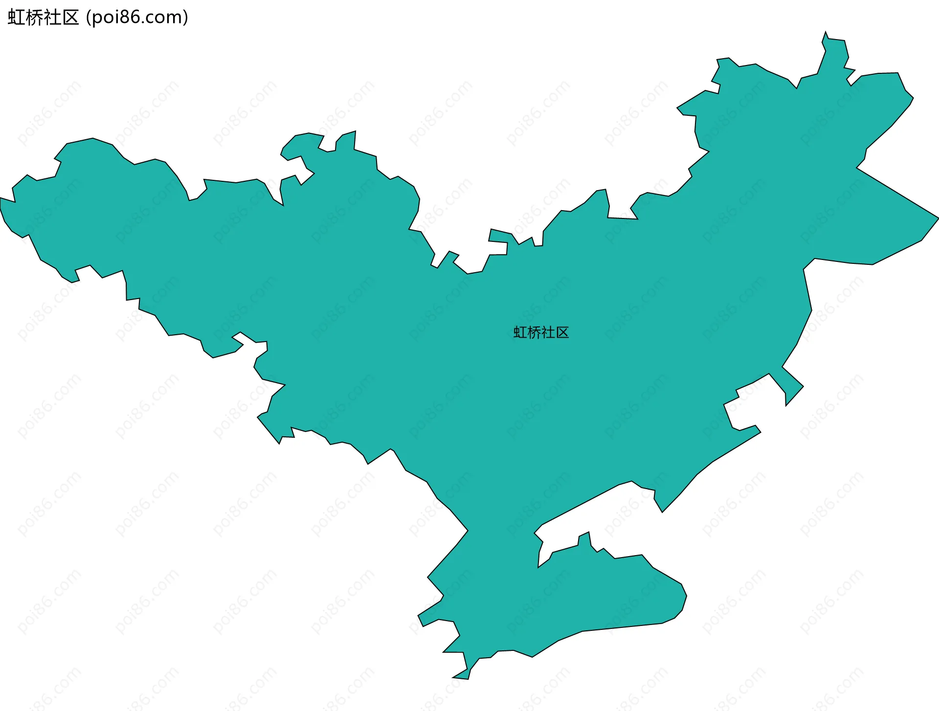 虹桥社区边界地图