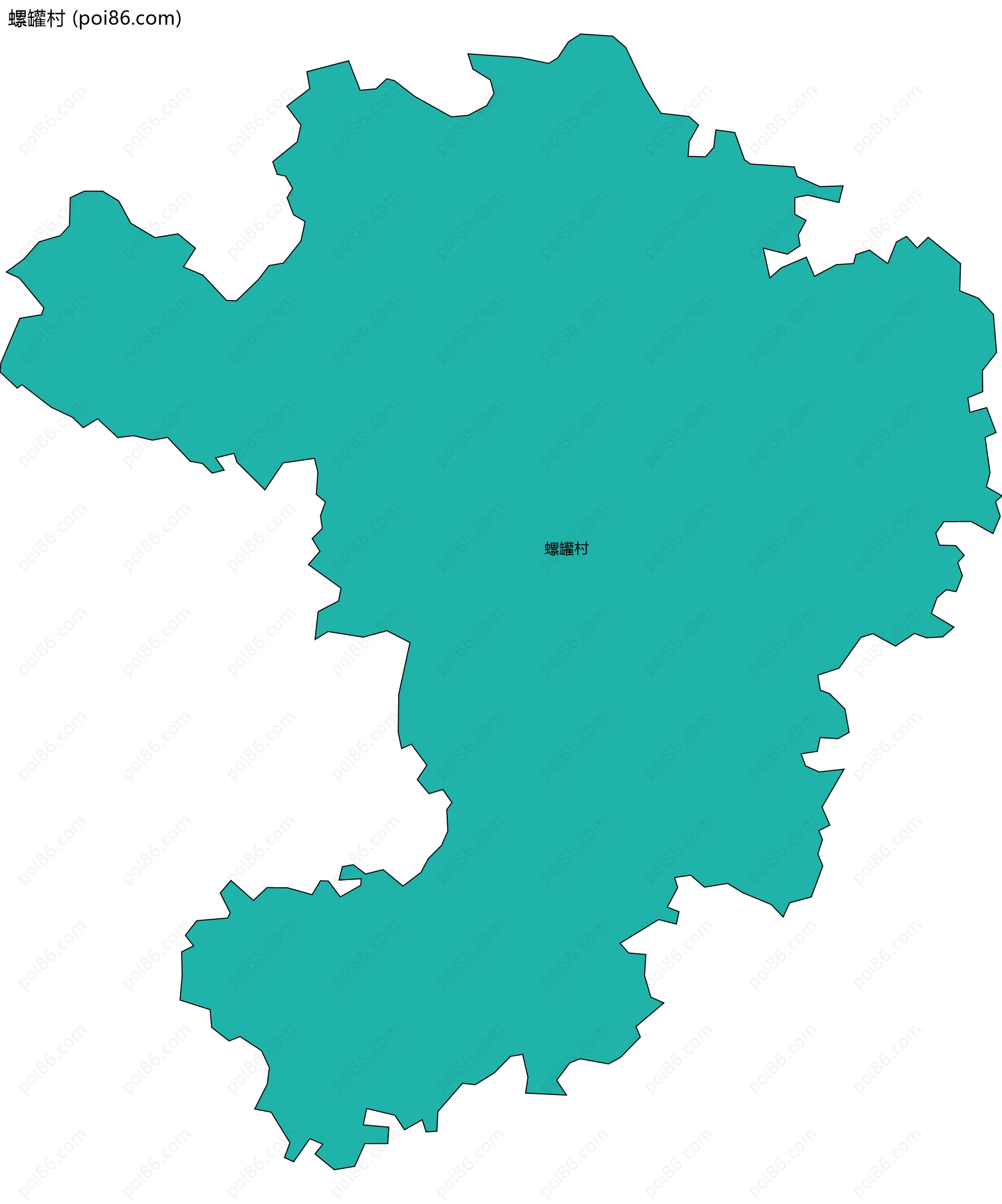 螺罐村边界地图