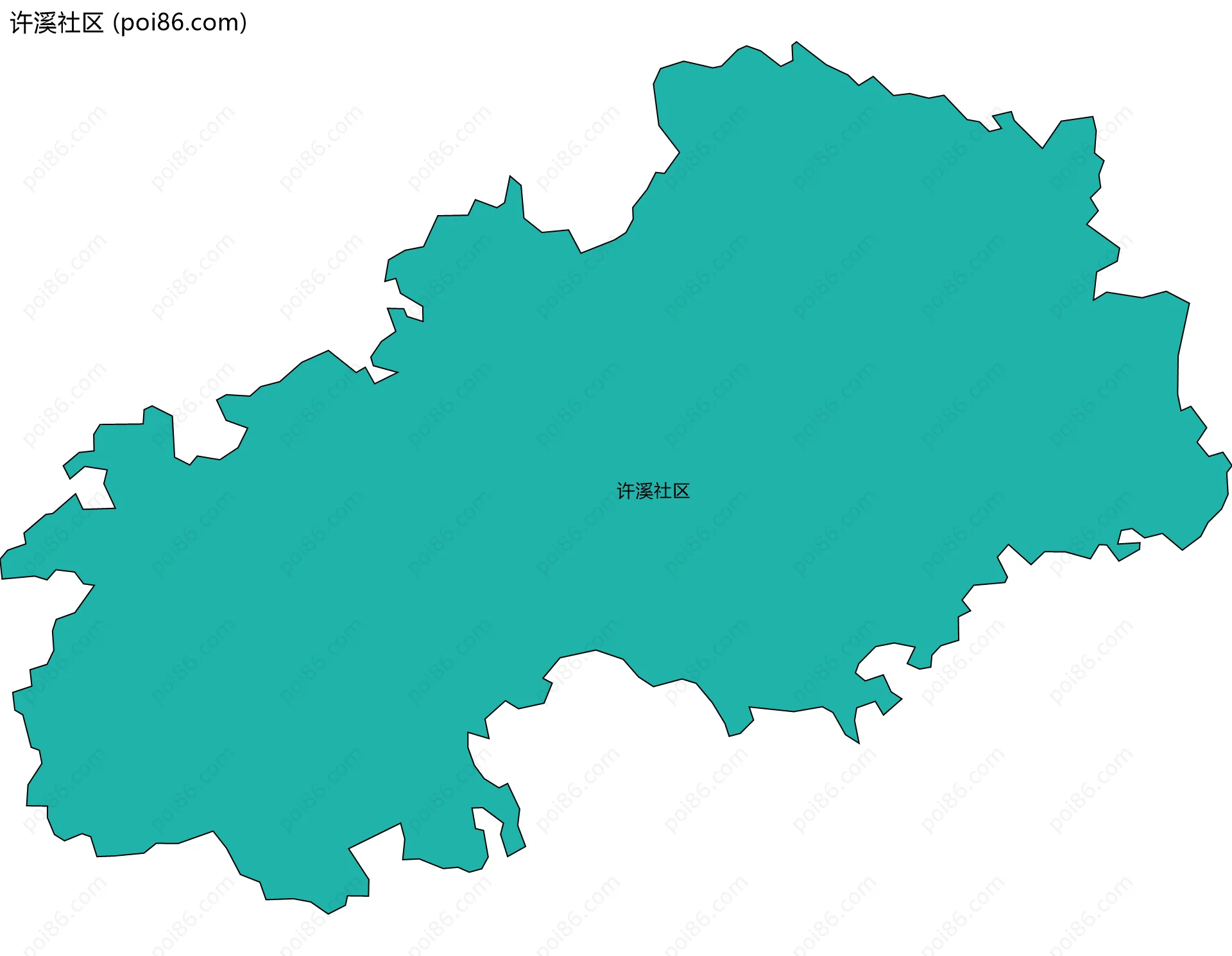 许溪社区边界地图