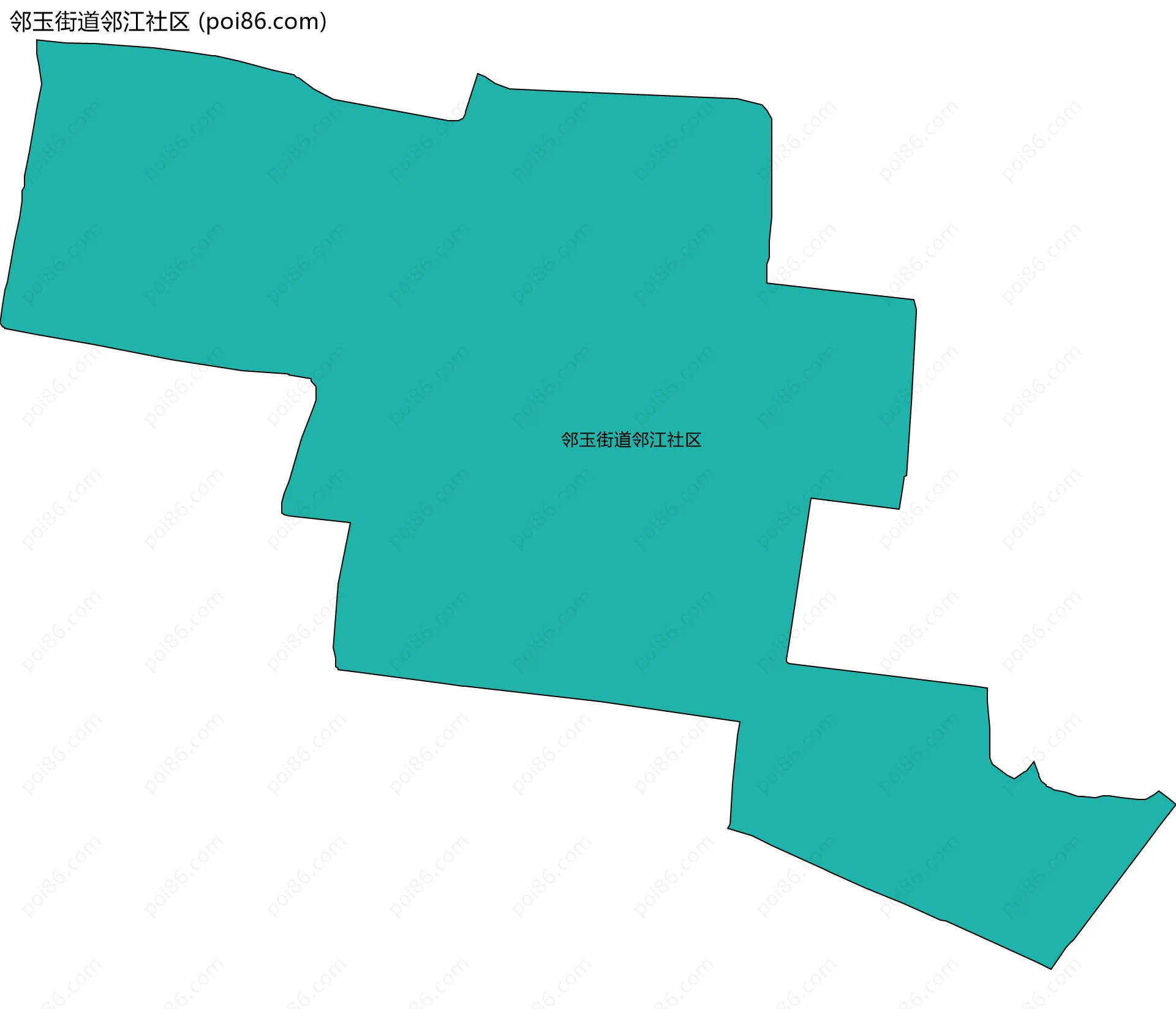 邻玉街道邻江社区边界地图