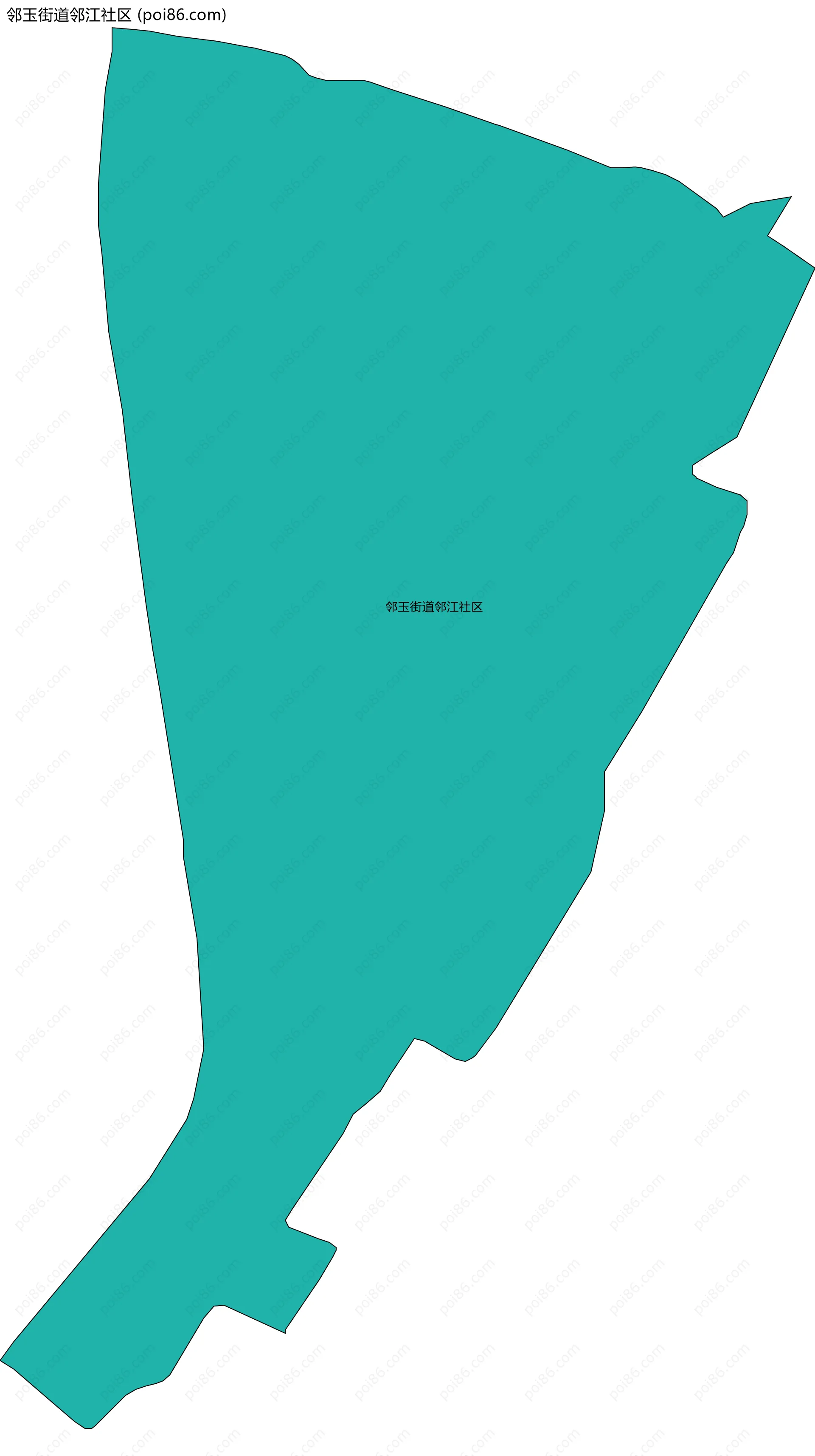 邻玉街道邻江社区边界地图