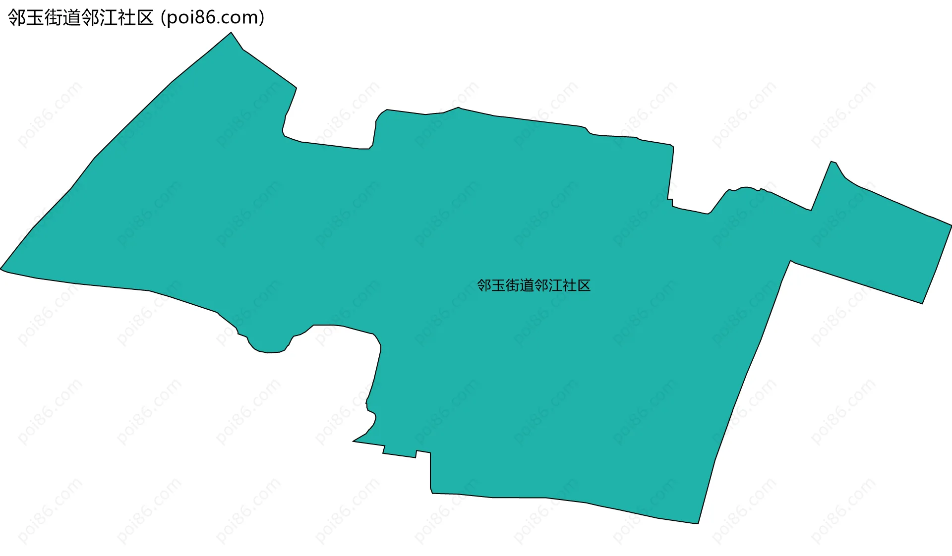 邻玉街道邻江社区边界地图