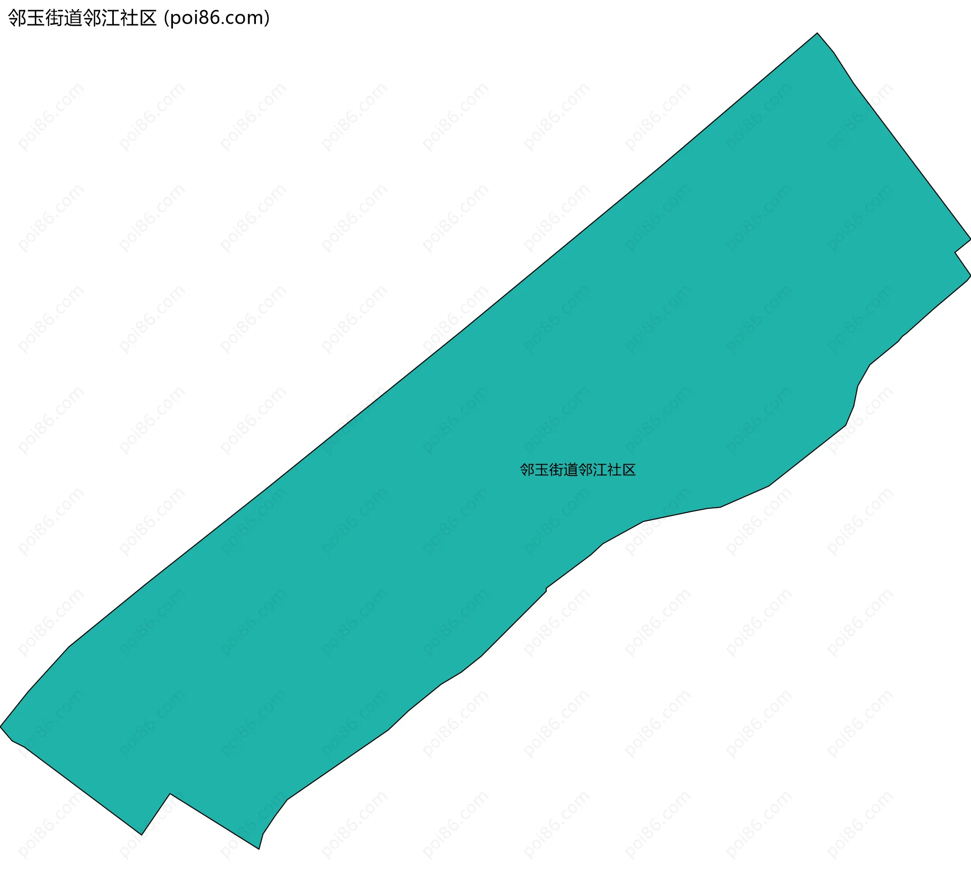 邻玉街道邻江社区边界地图