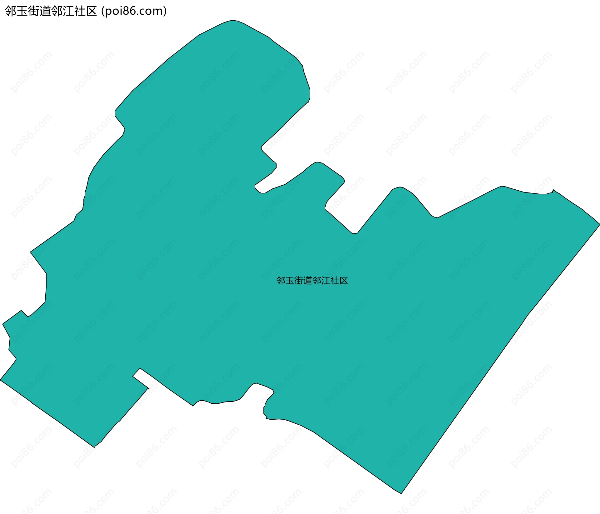 邻玉街道邻江社区边界地图