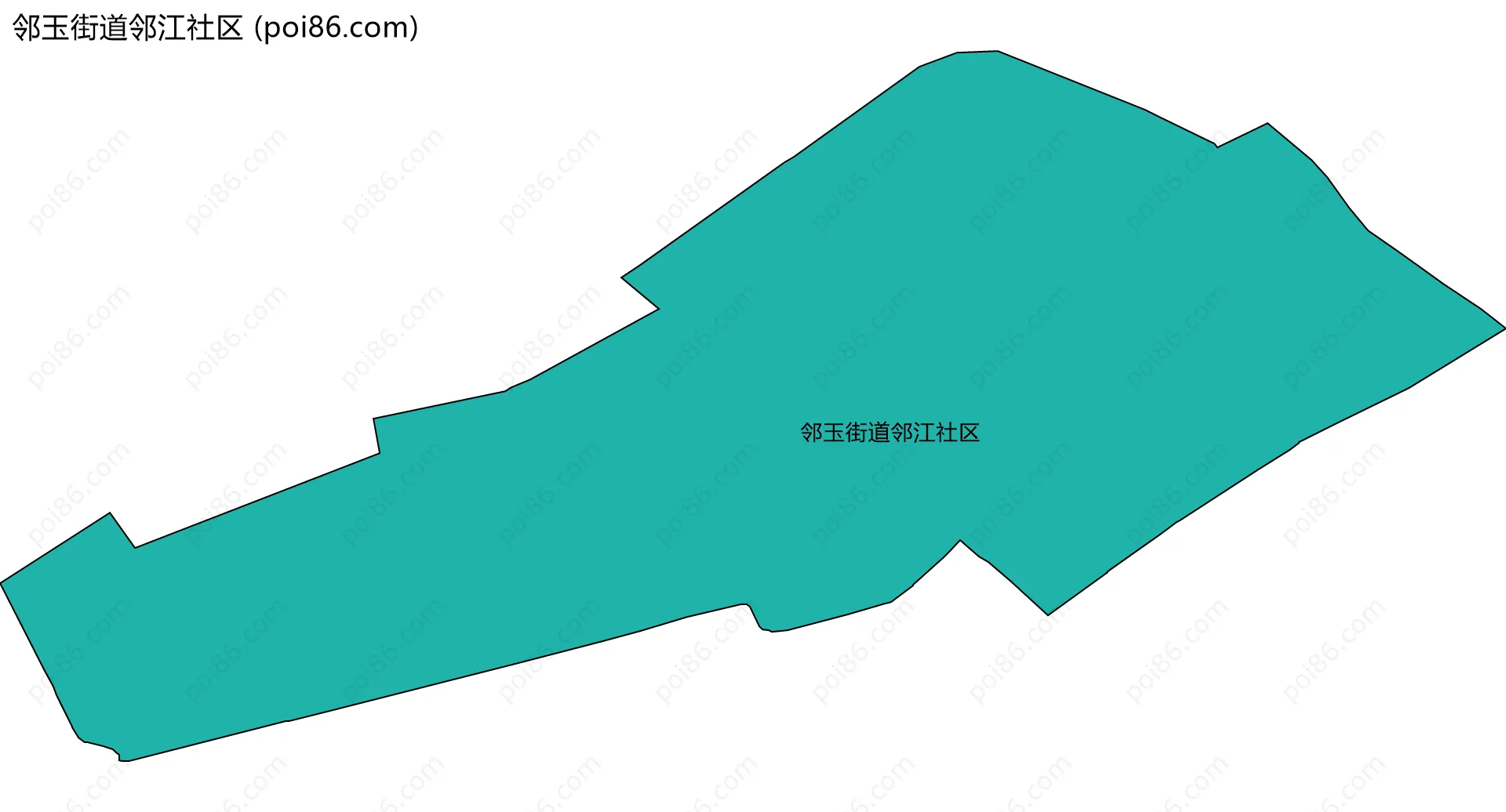 邻玉街道邻江社区边界地图