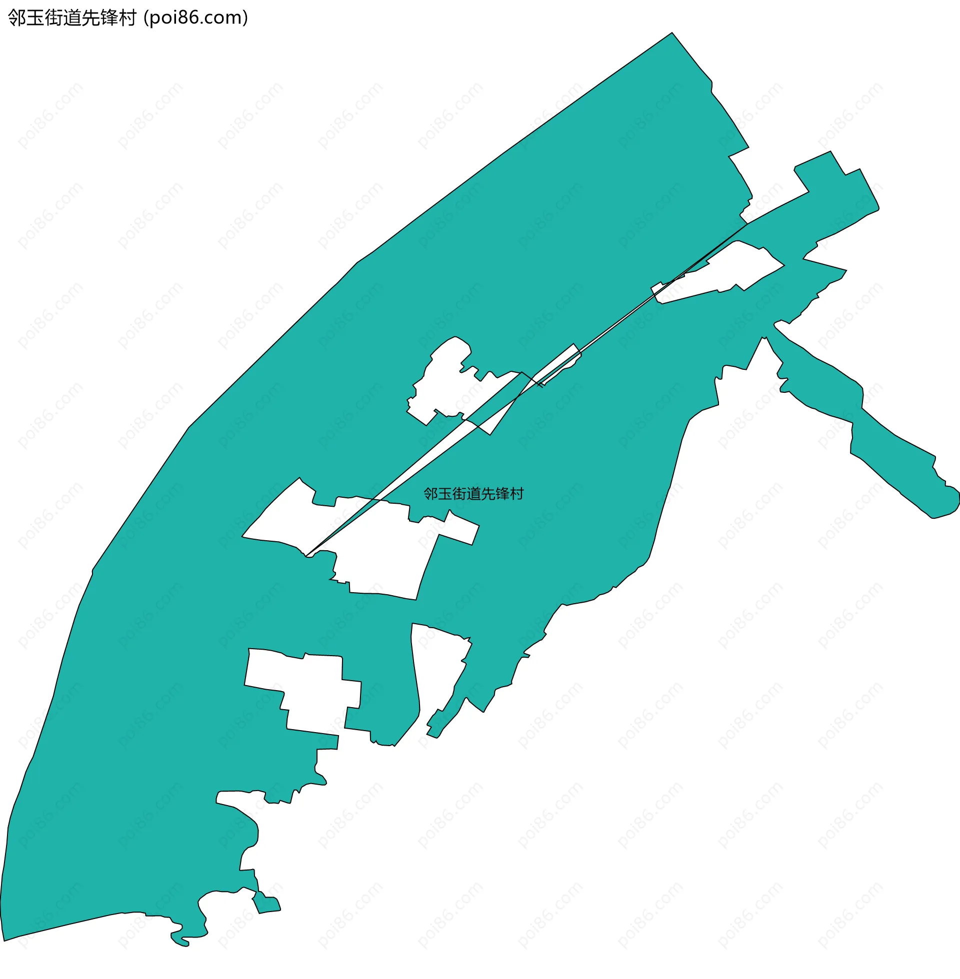 邻玉街道先锋村边界地图