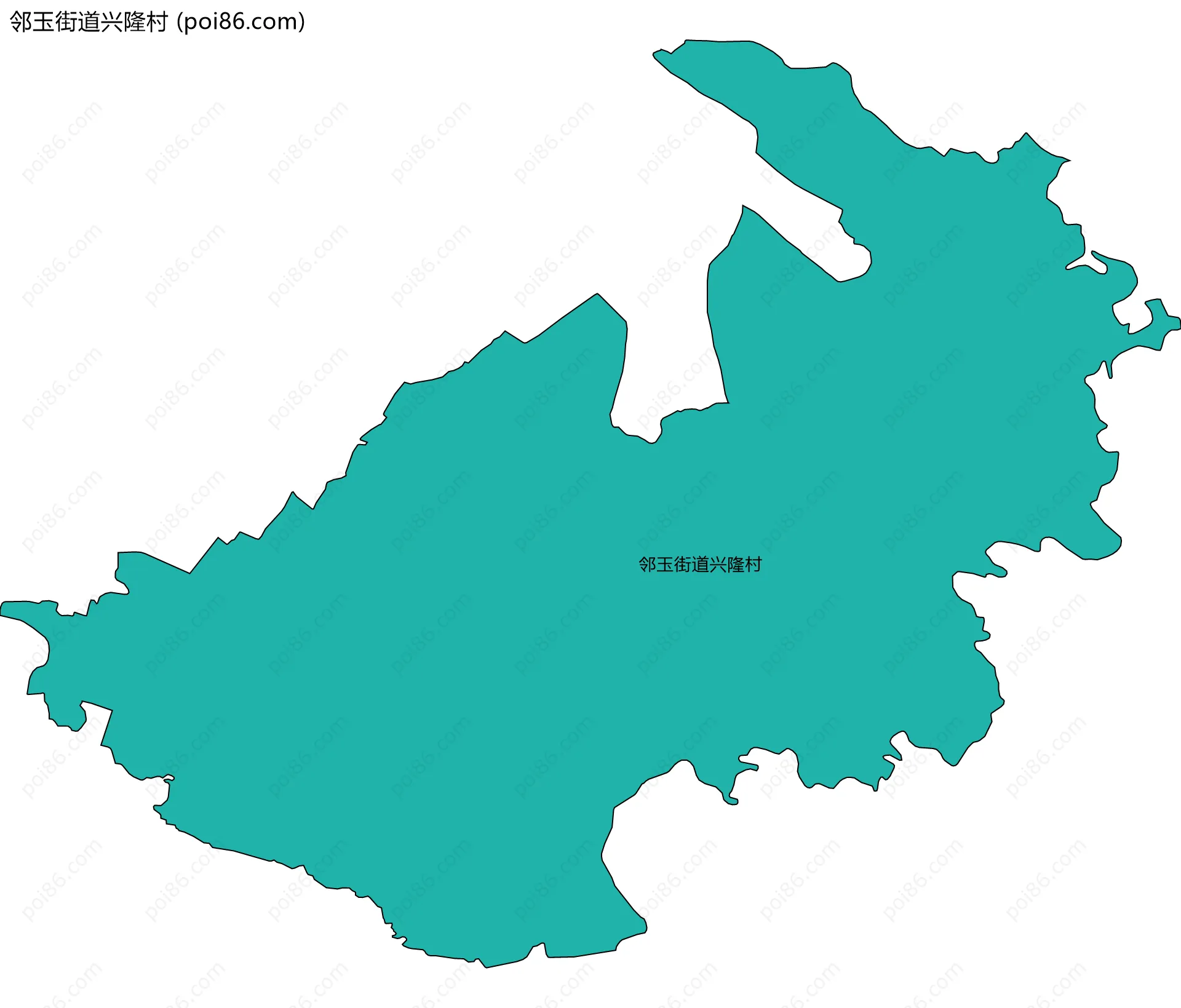 邻玉街道兴隆村边界地图