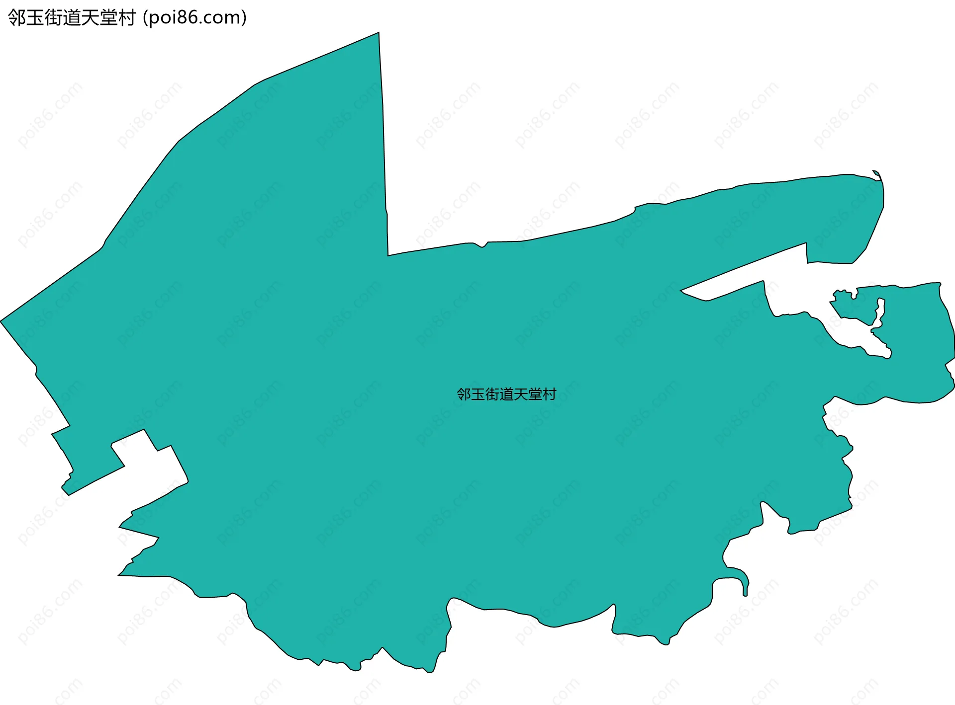 邻玉街道天堂村边界地图
