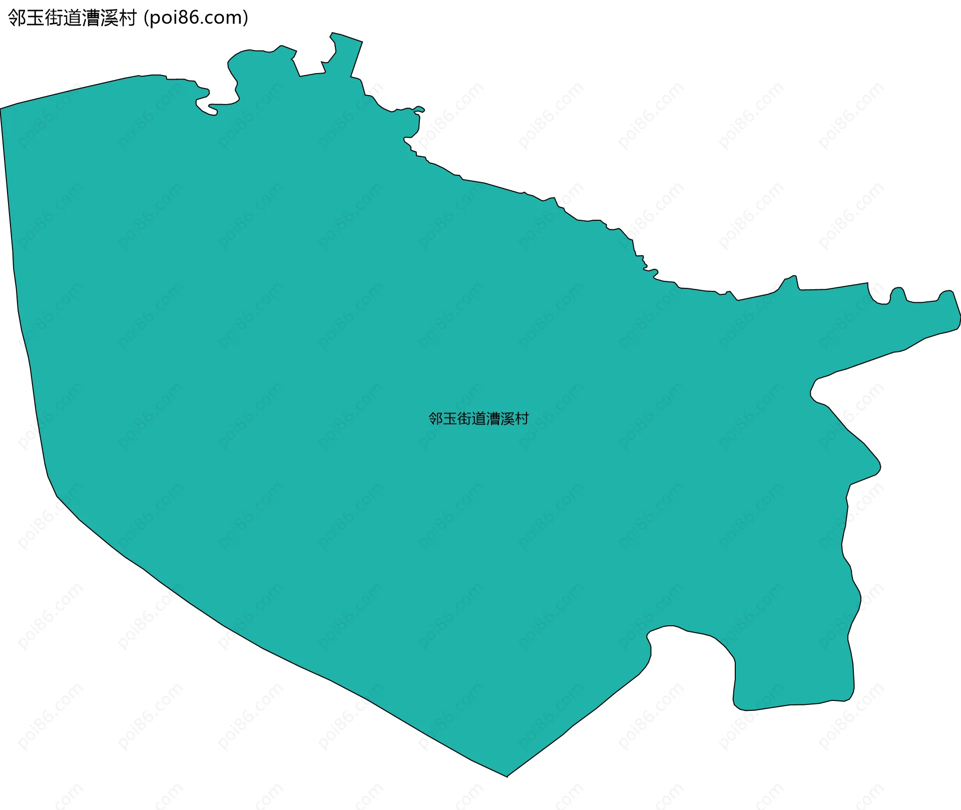 邻玉街道漕溪村边界地图