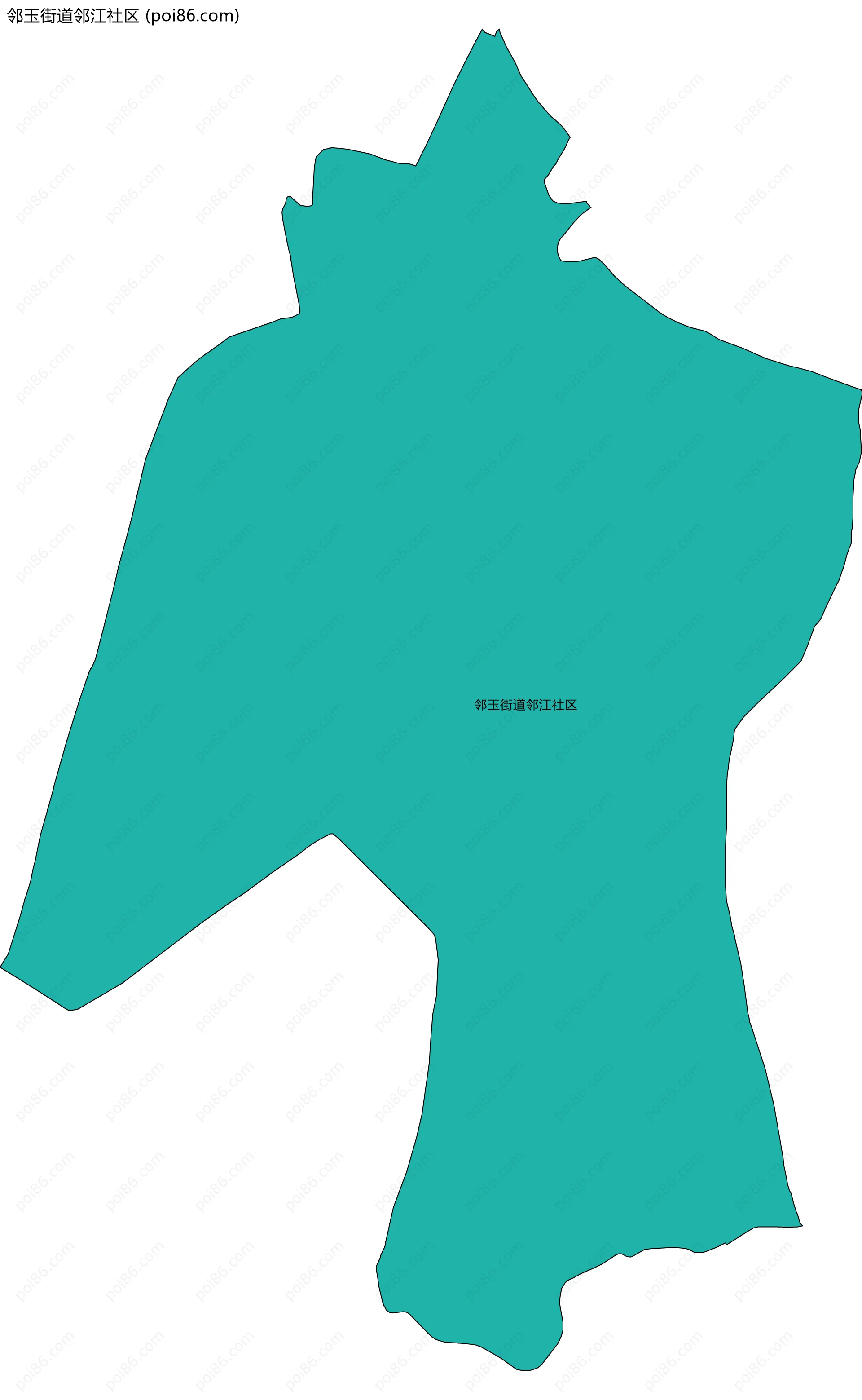 邻玉街道邻江社区边界地图