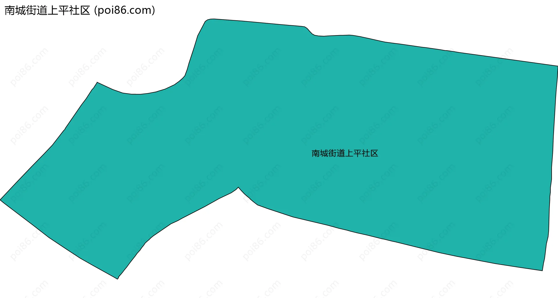 南城街道上平社区边界地图