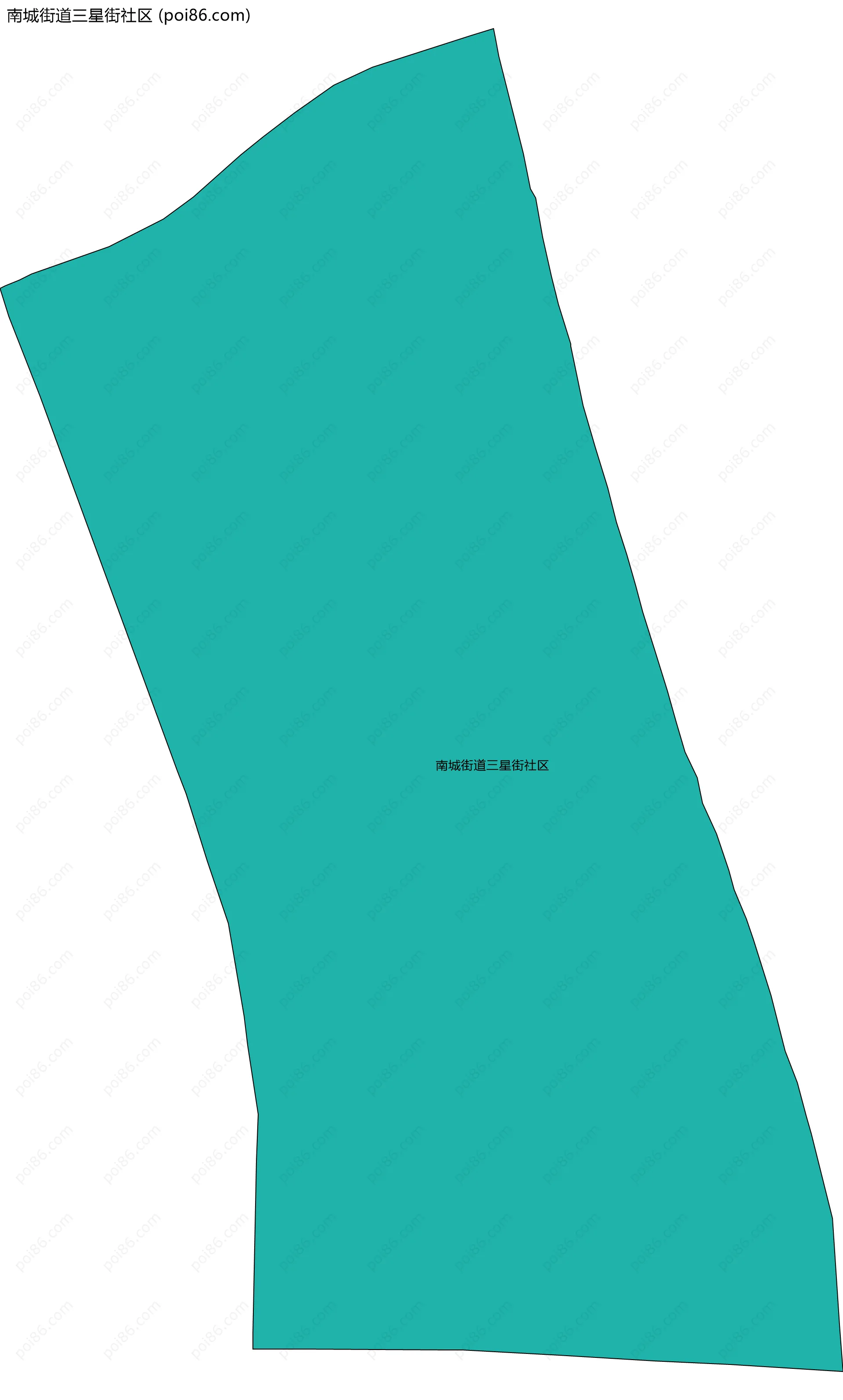 南城街道三星街社区边界地图