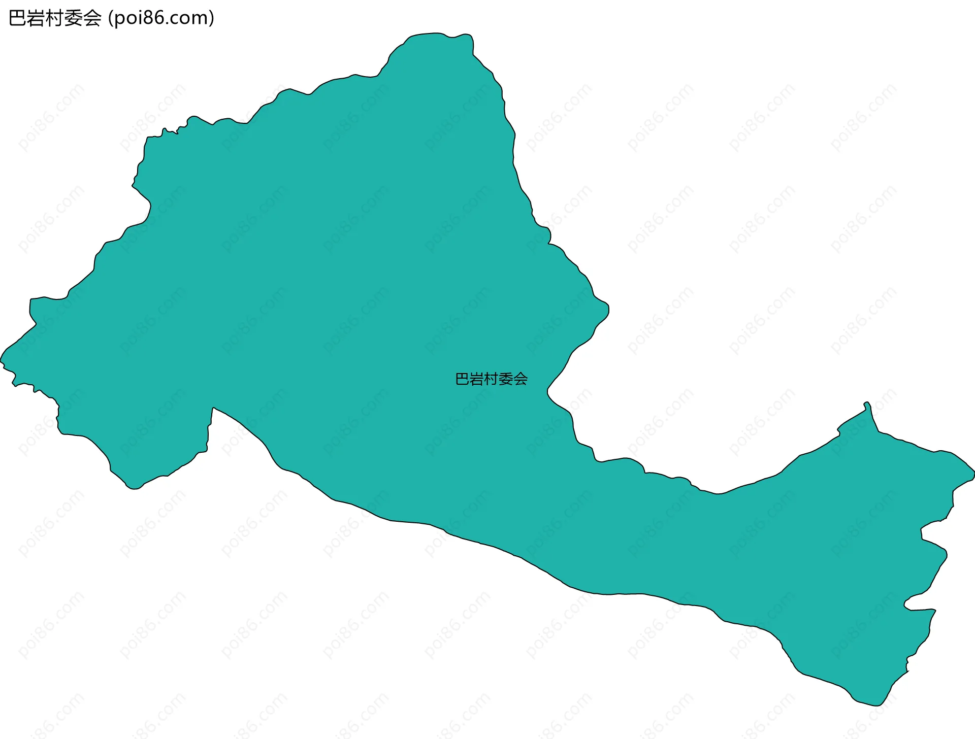 巴岩村委会边界地图