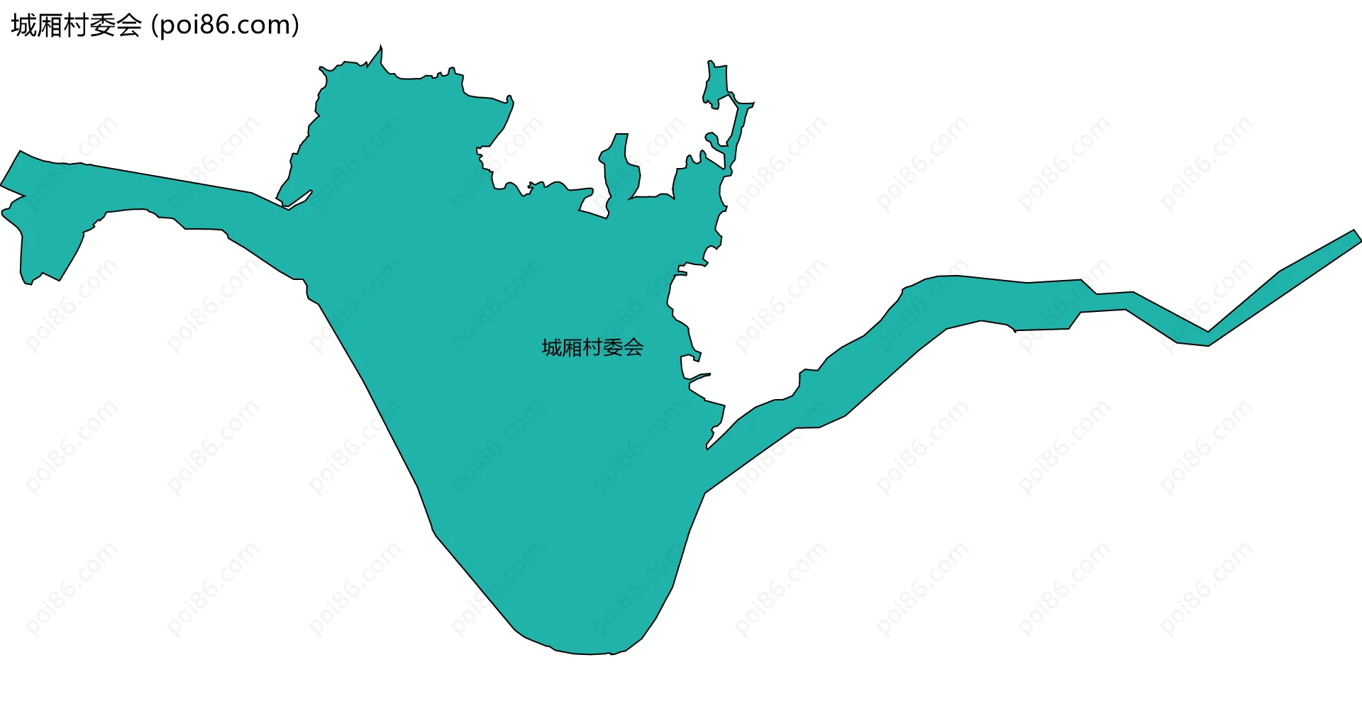 城厢村委会边界地图