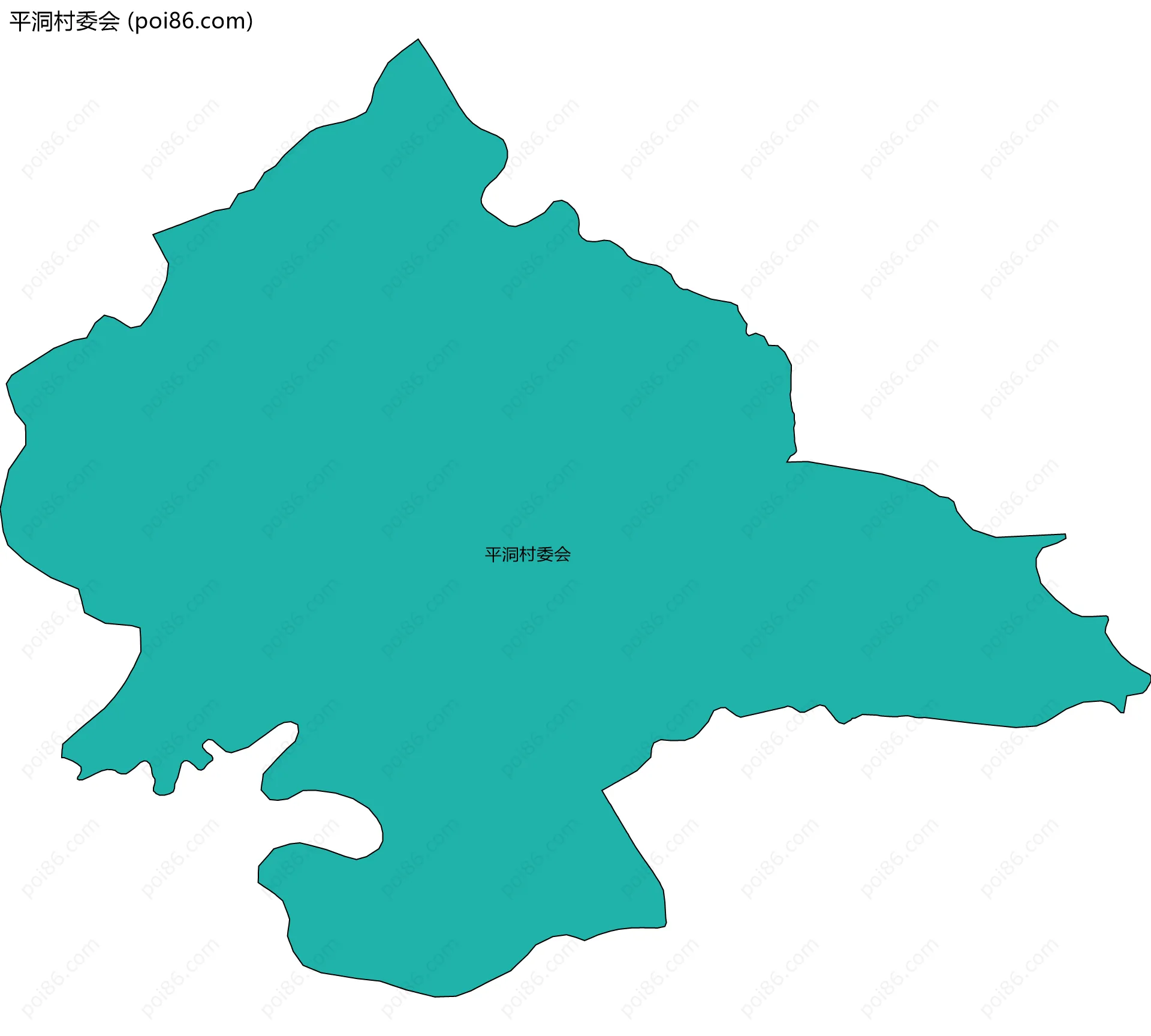 平洞村委会边界地图