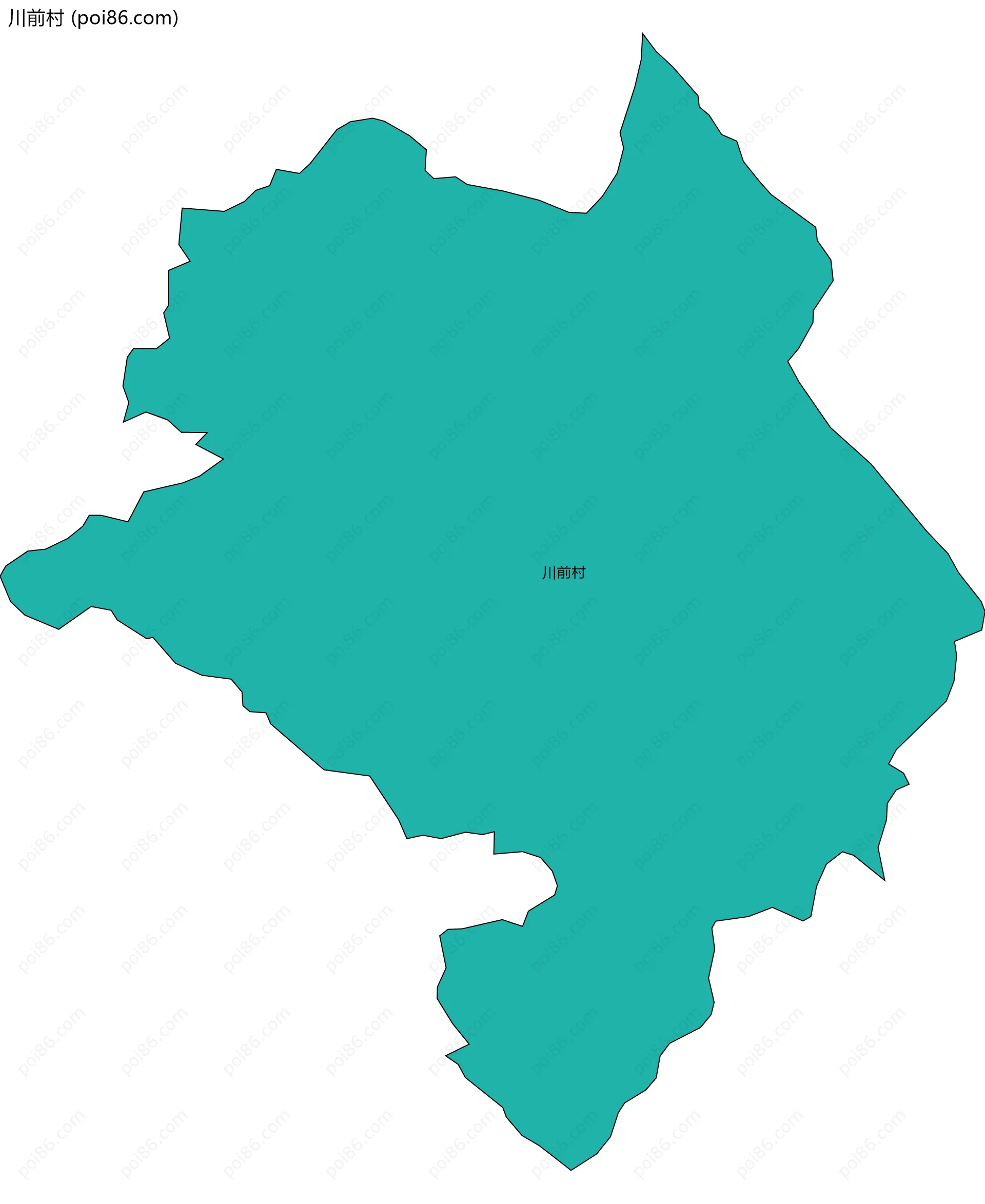 川前村边界地图