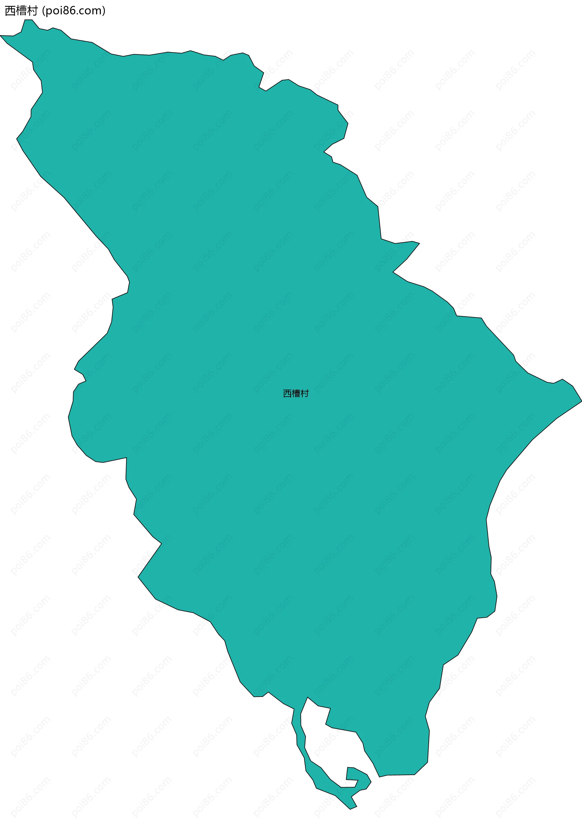 西槽村边界地图