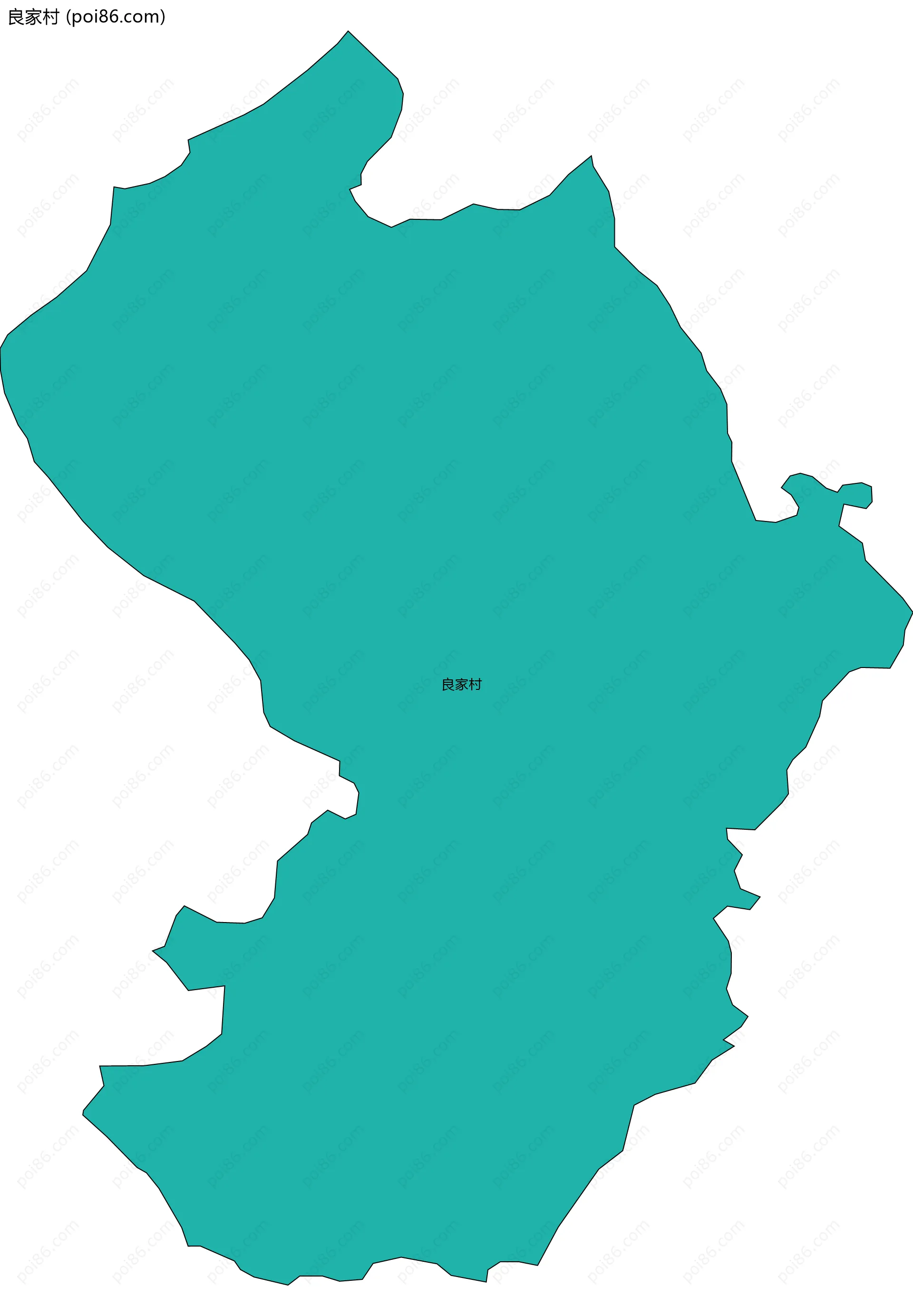 良家村边界地图