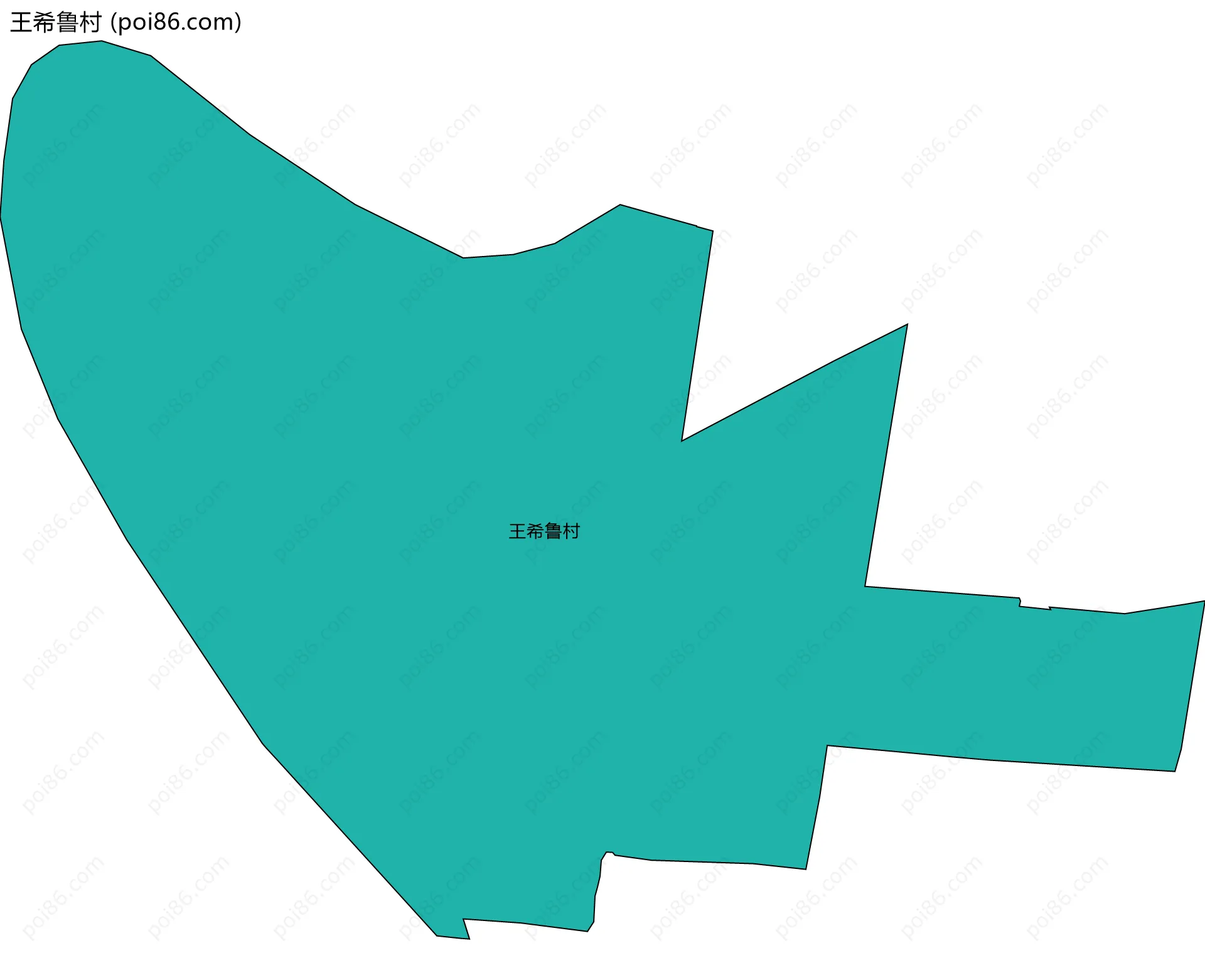 王希鲁村边界地图