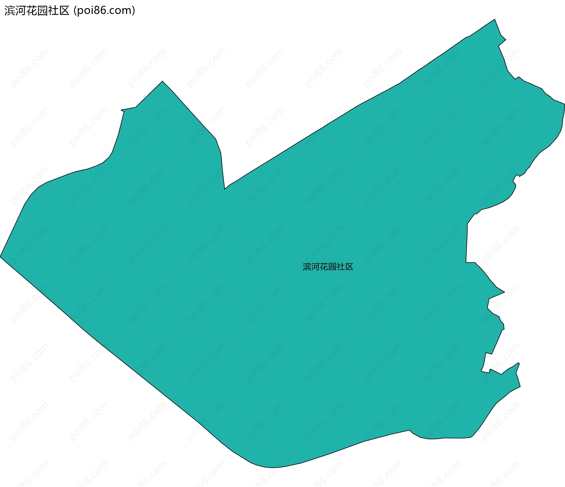 滨河花园社区边界地图