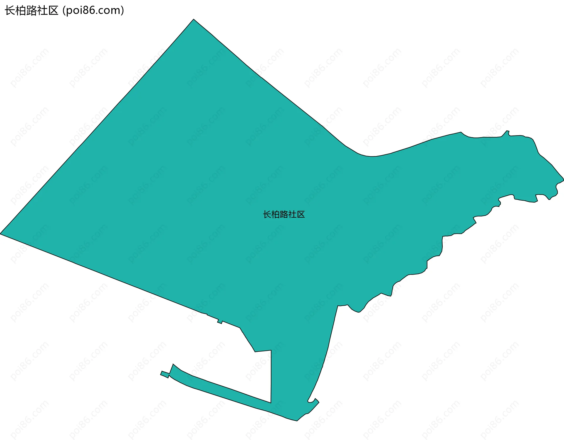 长柏路社区边界地图