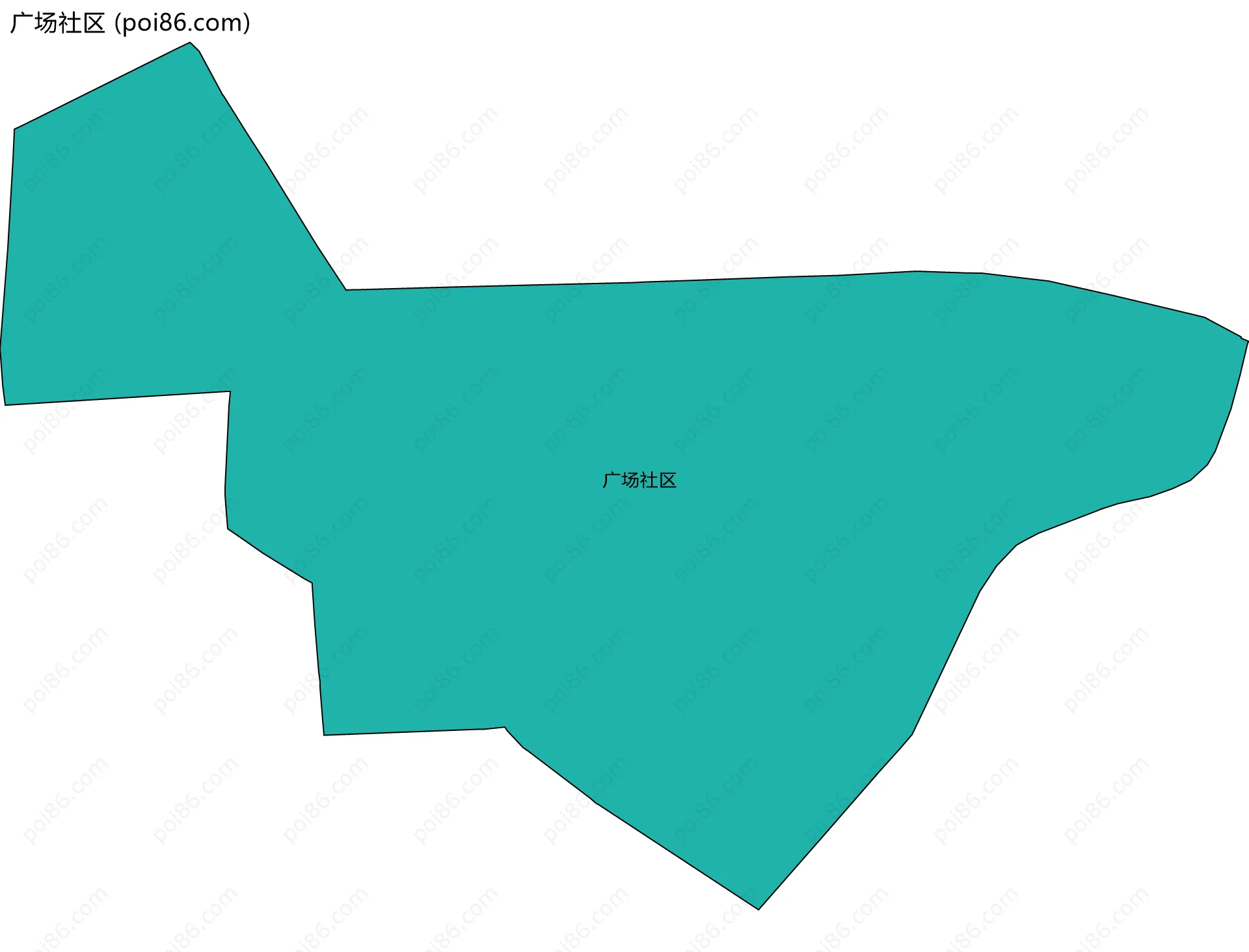 广场社区边界地图