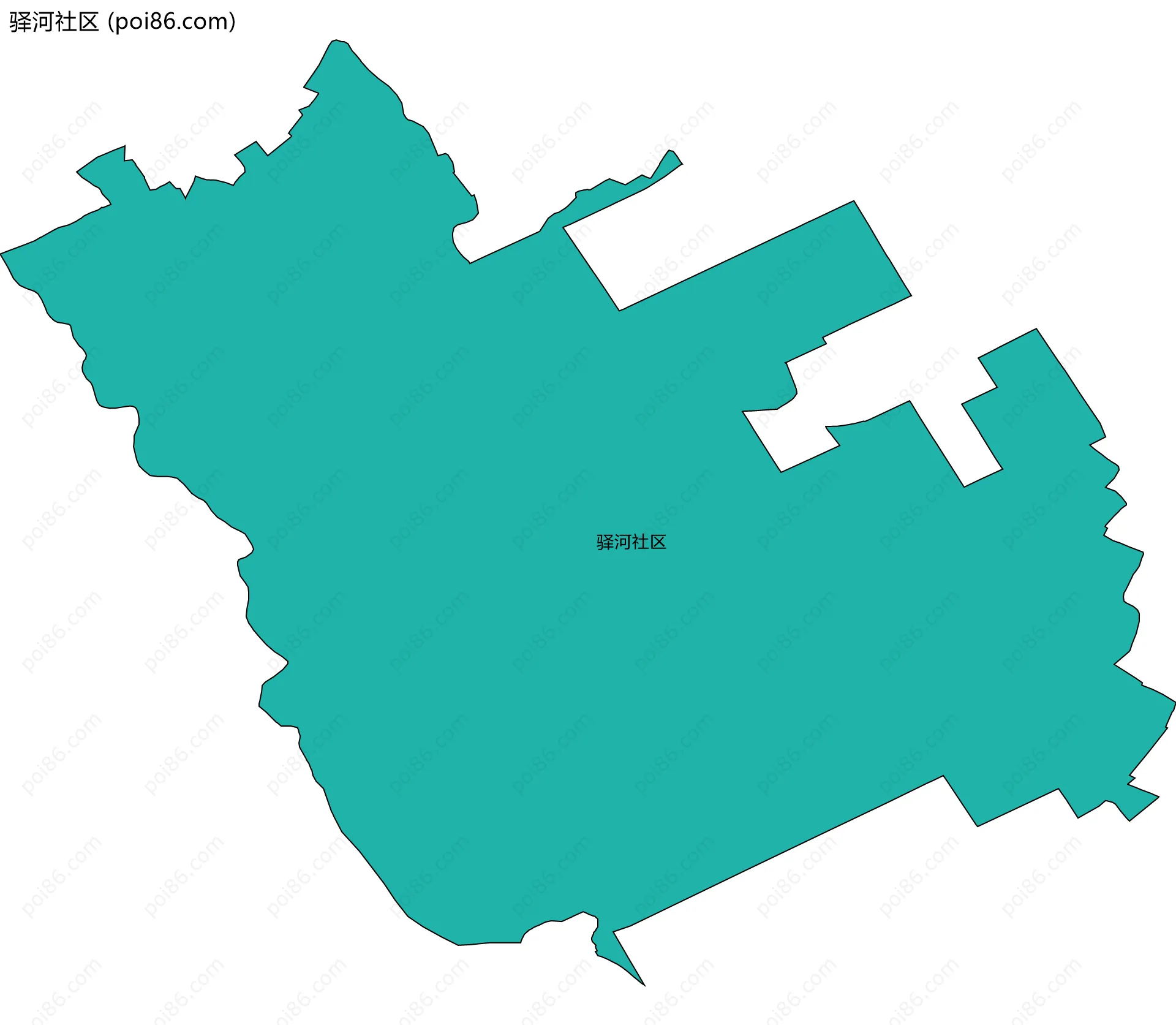 驿河社区边界地图