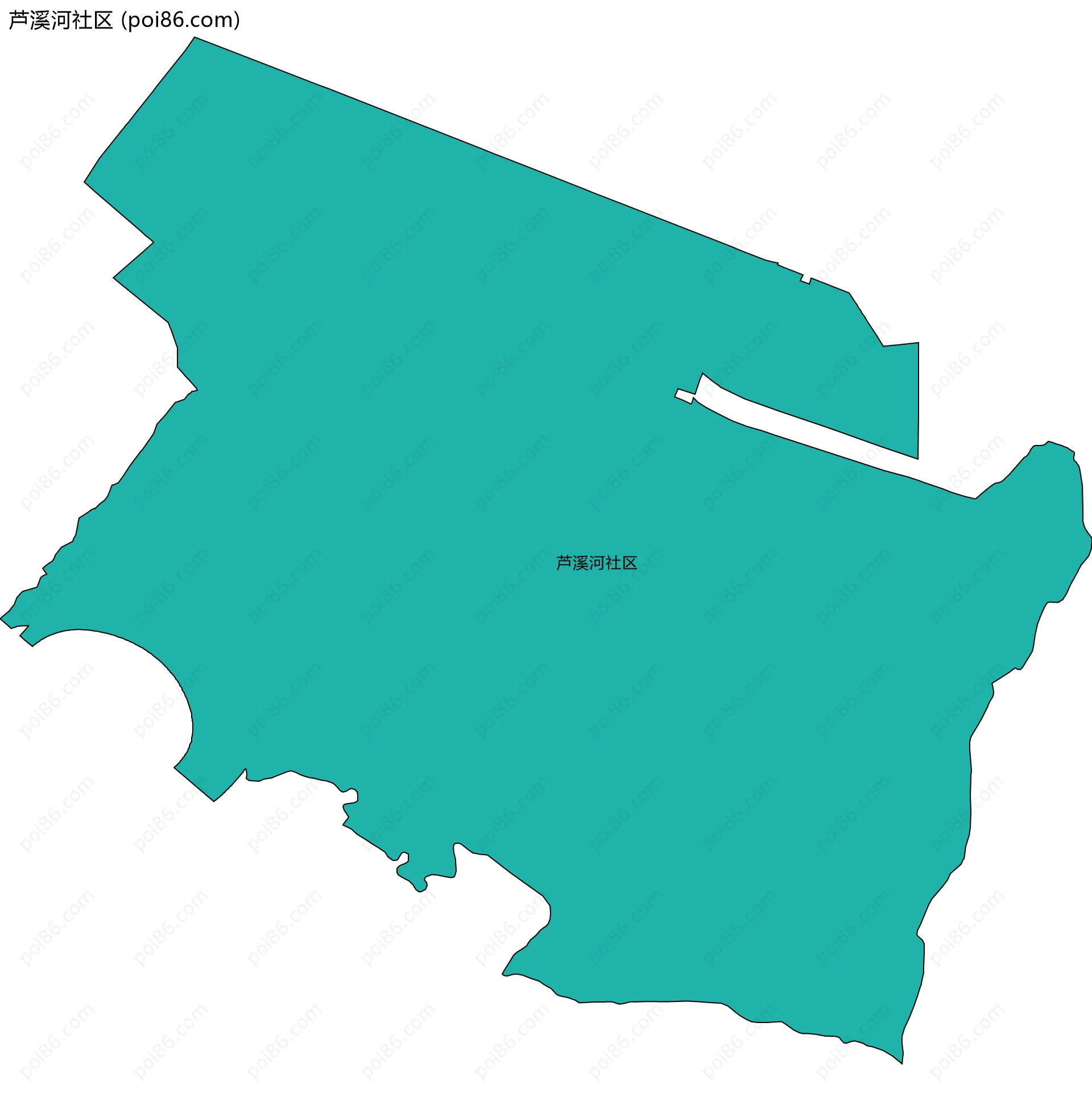 芦溪河社区边界地图