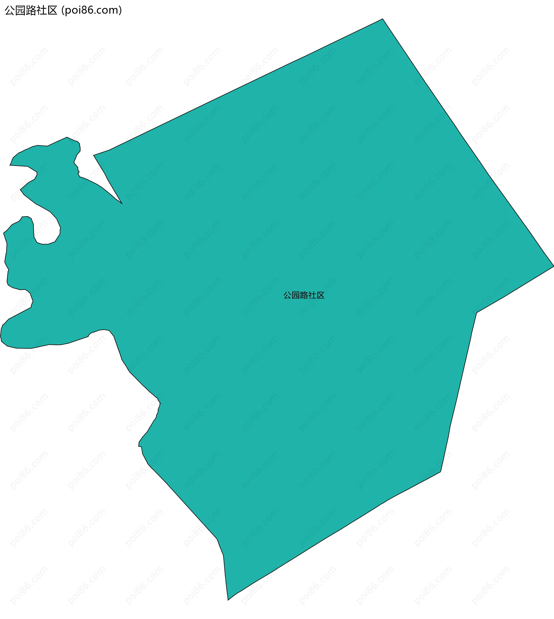 公园路社区边界地图
