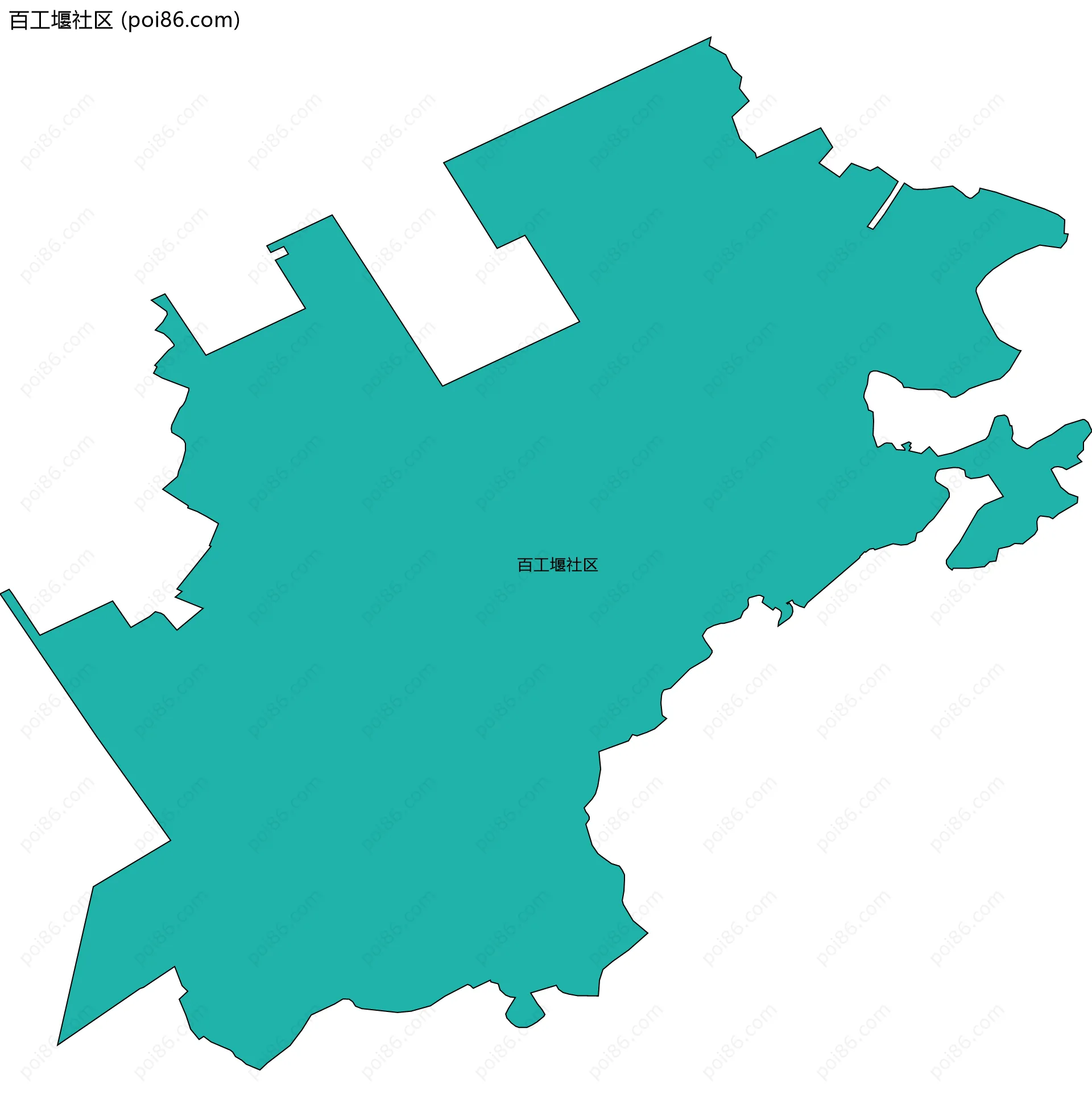 百工堰社区边界地图