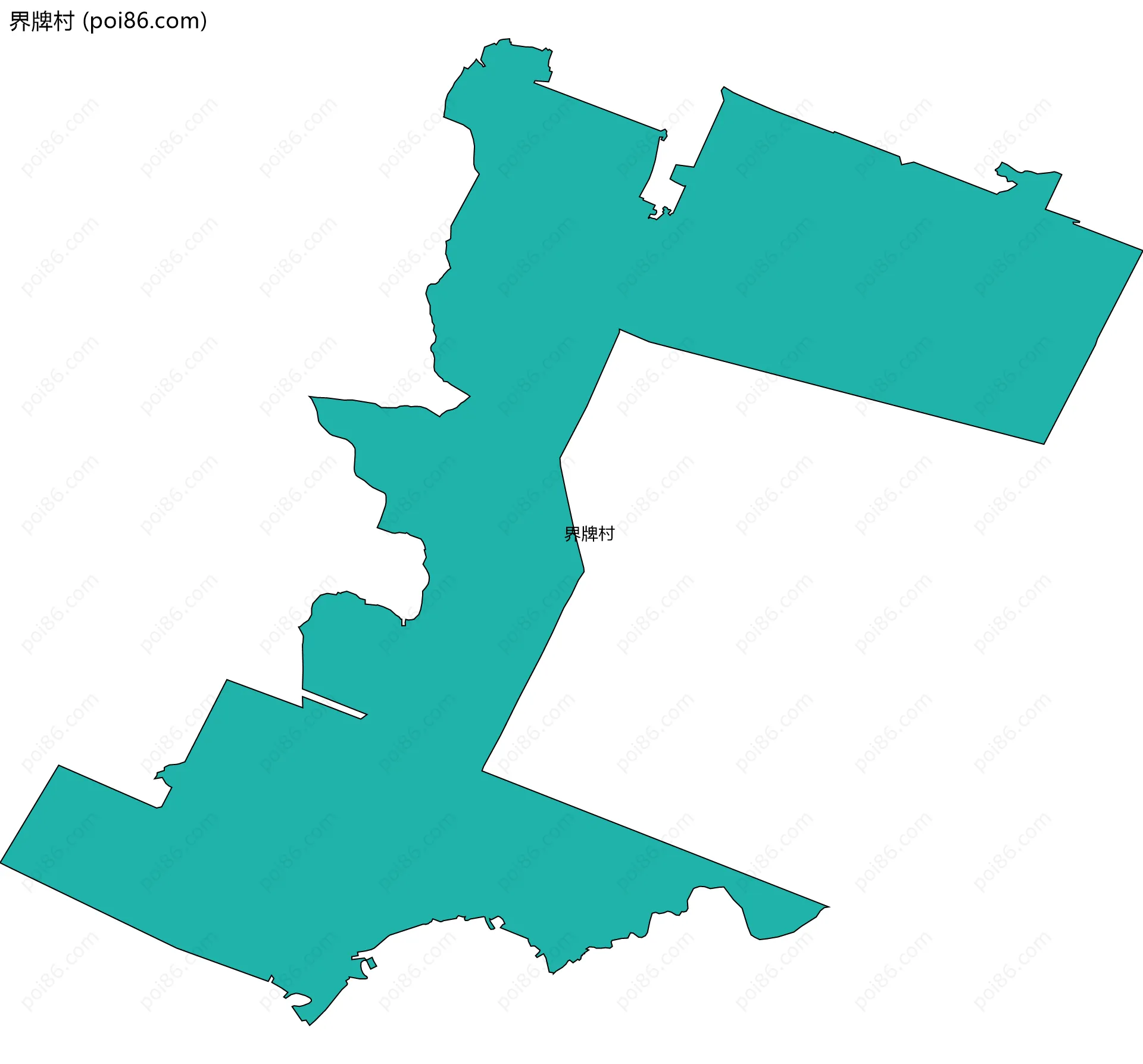界牌村边界地图