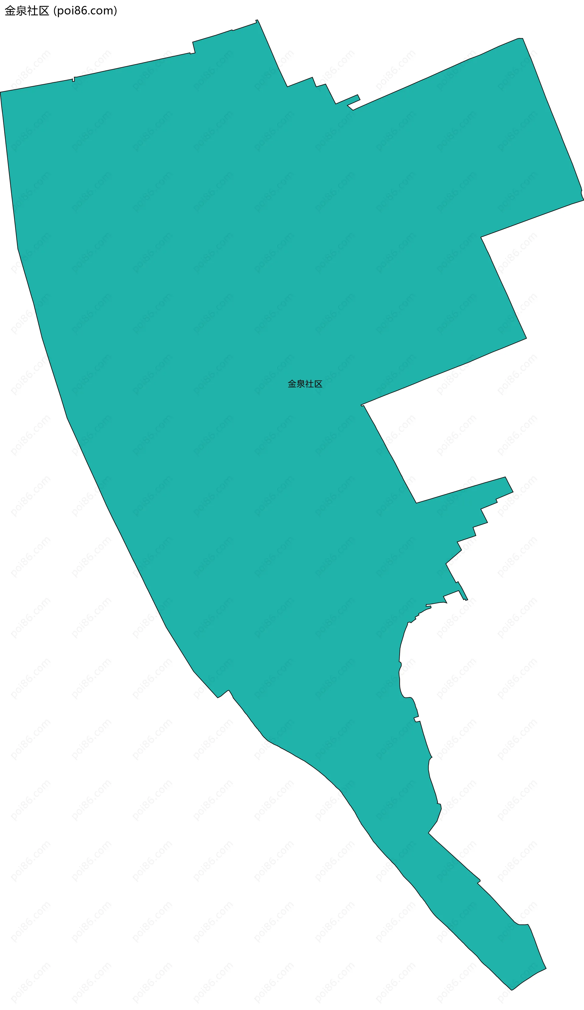 金泉社区边界地图