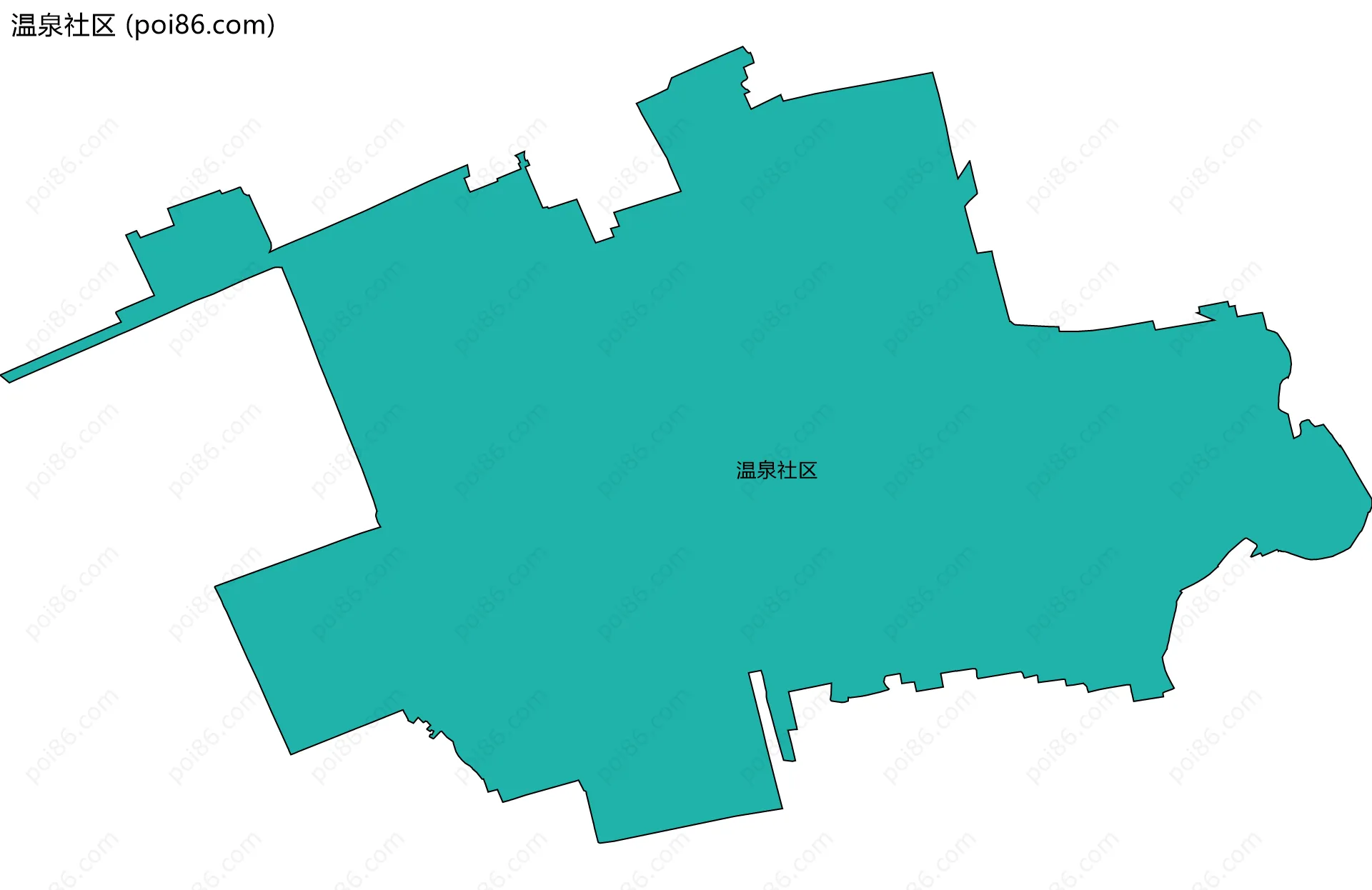 温泉社区边界地图