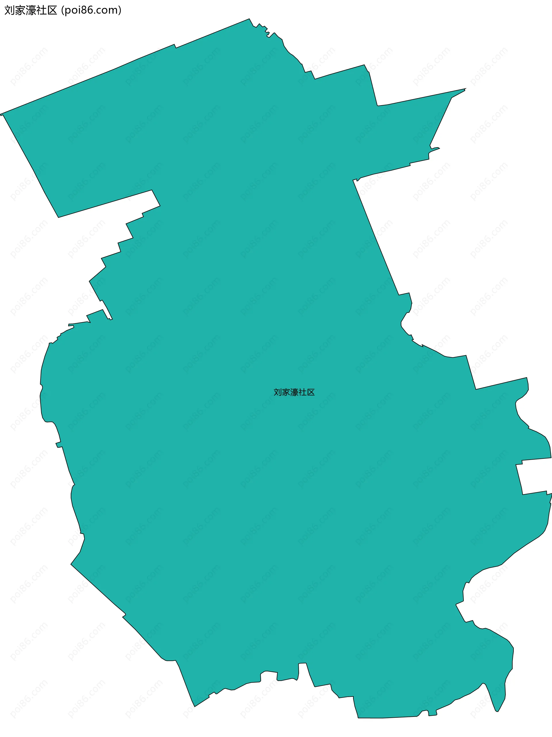 刘家濠社区边界地图