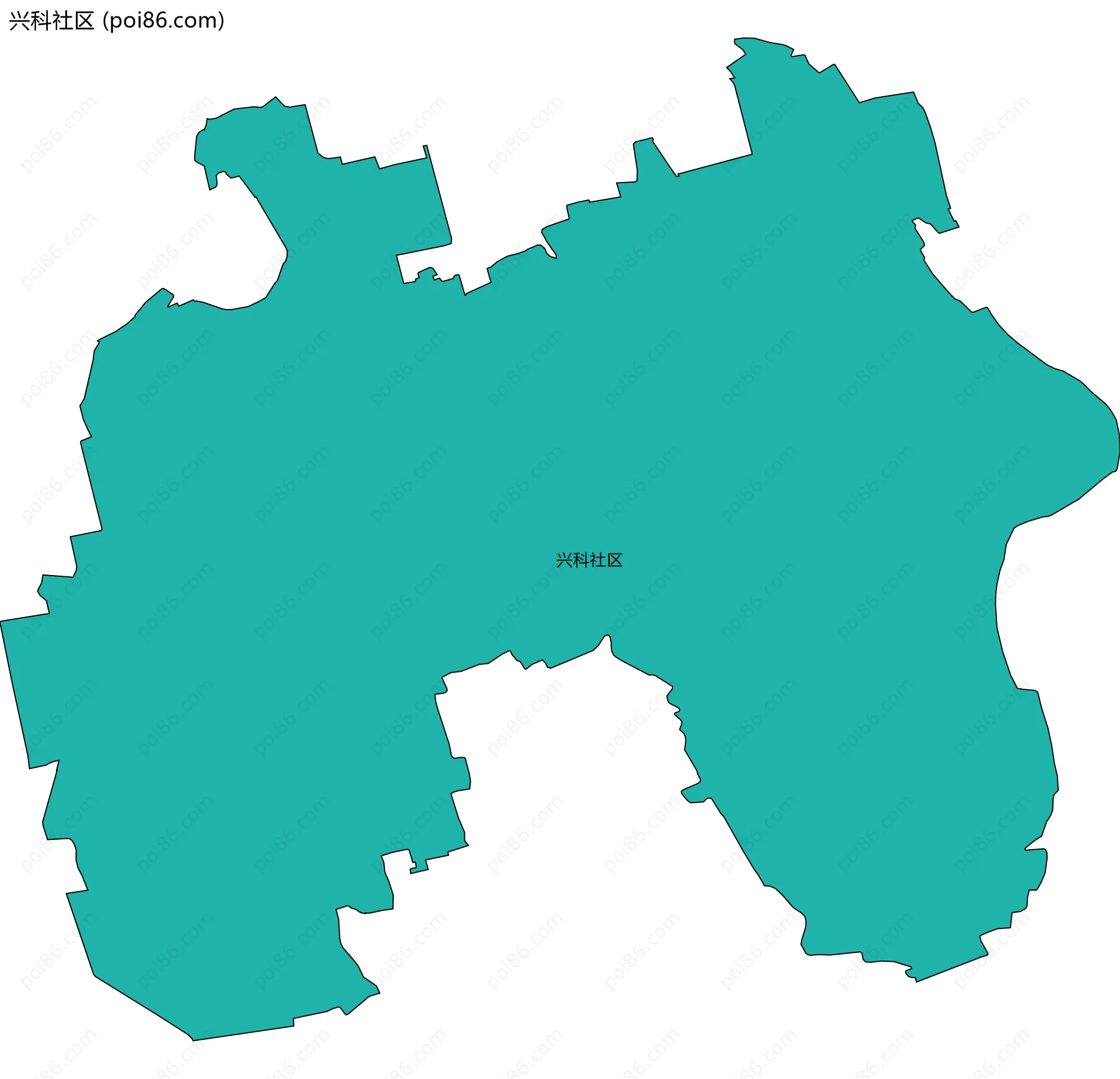 兴科社区边界地图