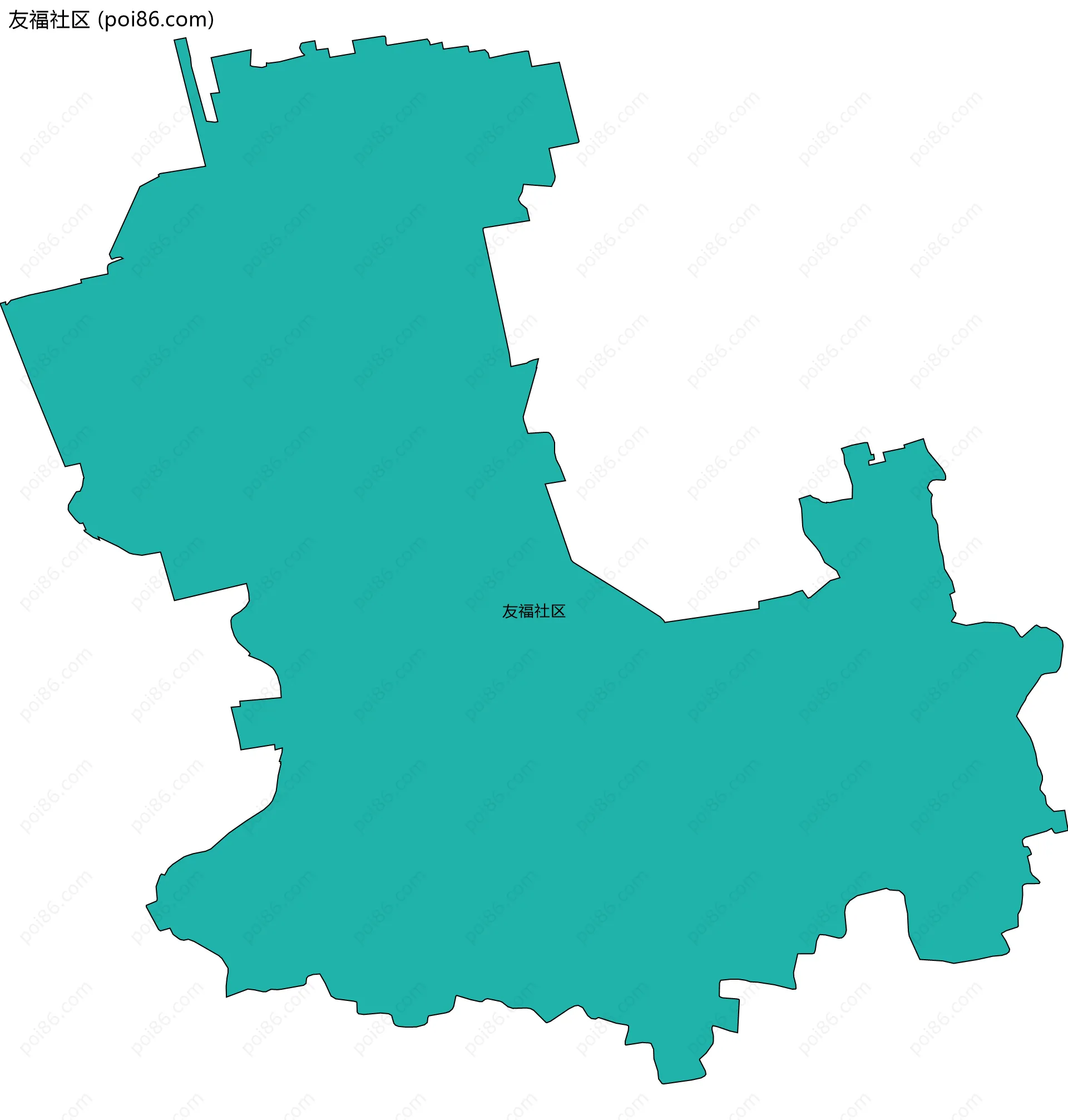 友福社区边界地图