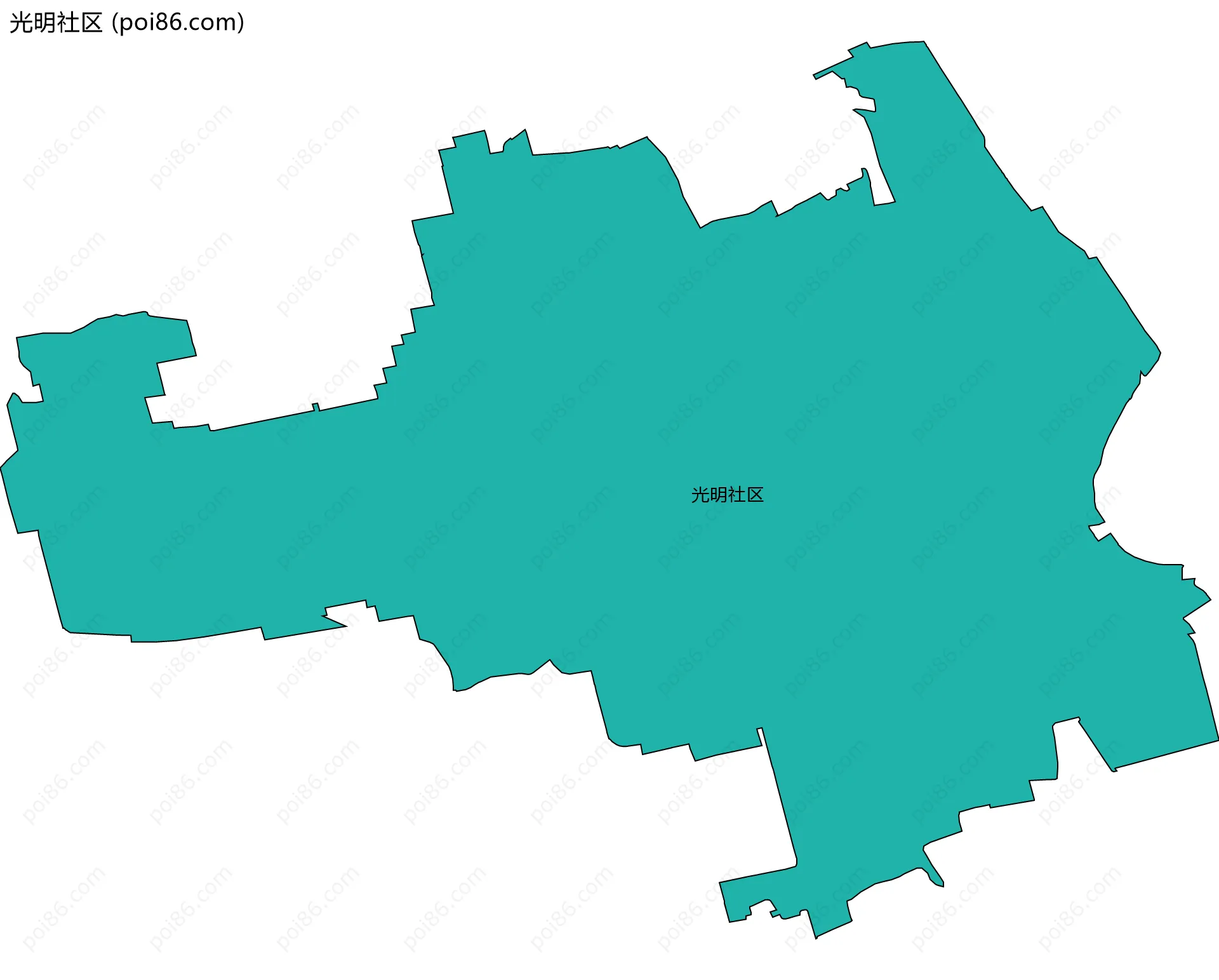 光明社区边界地图