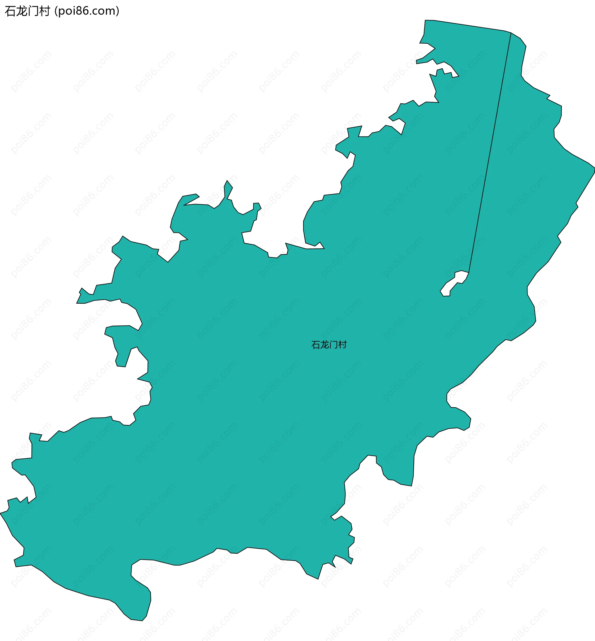 石龙门村边界地图