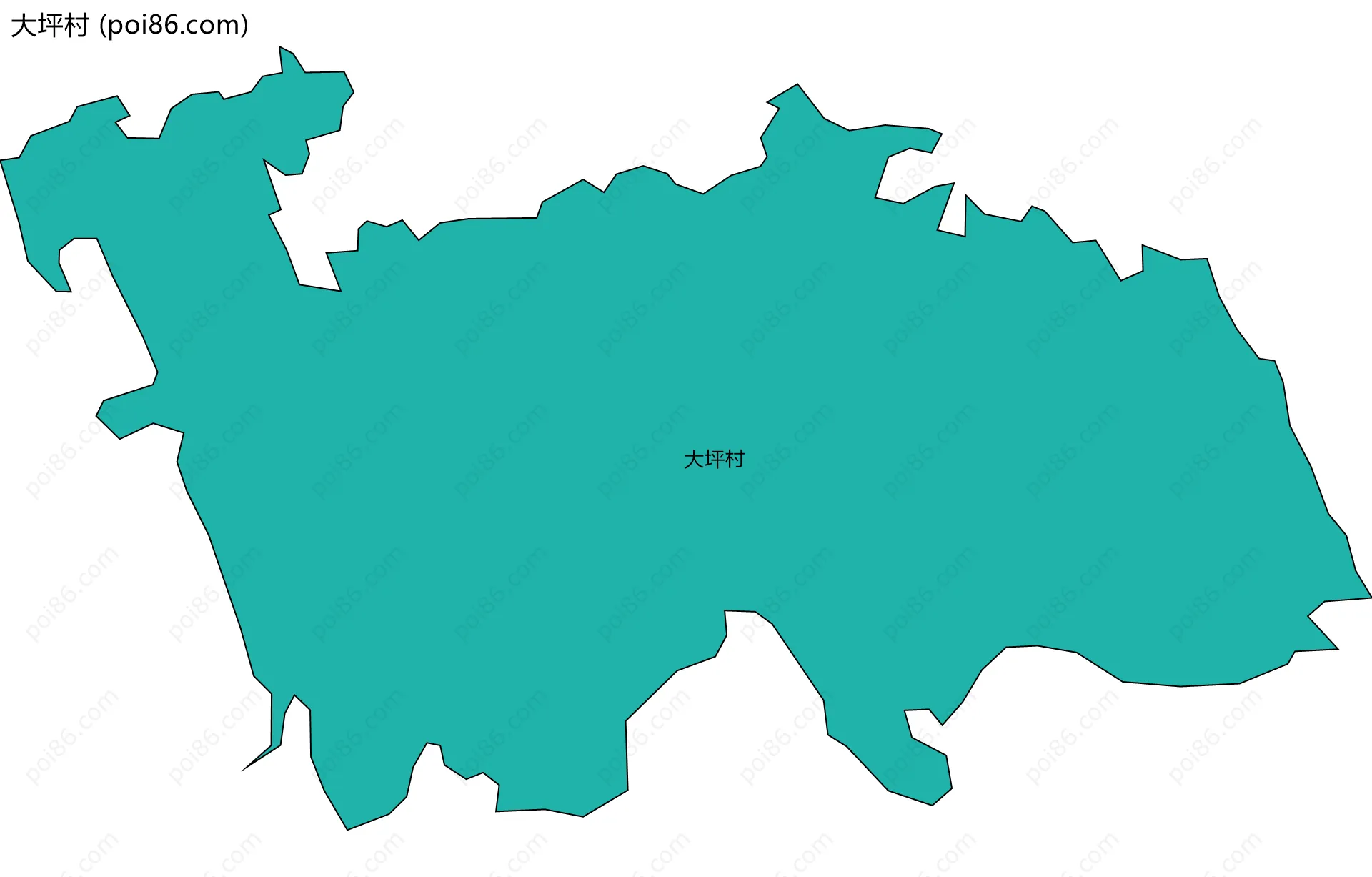 大坪村边界地图