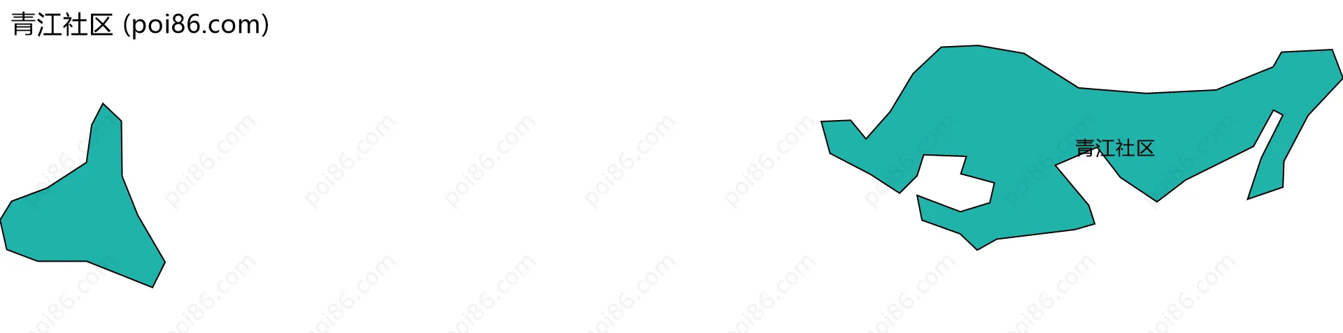 青江社区边界地图