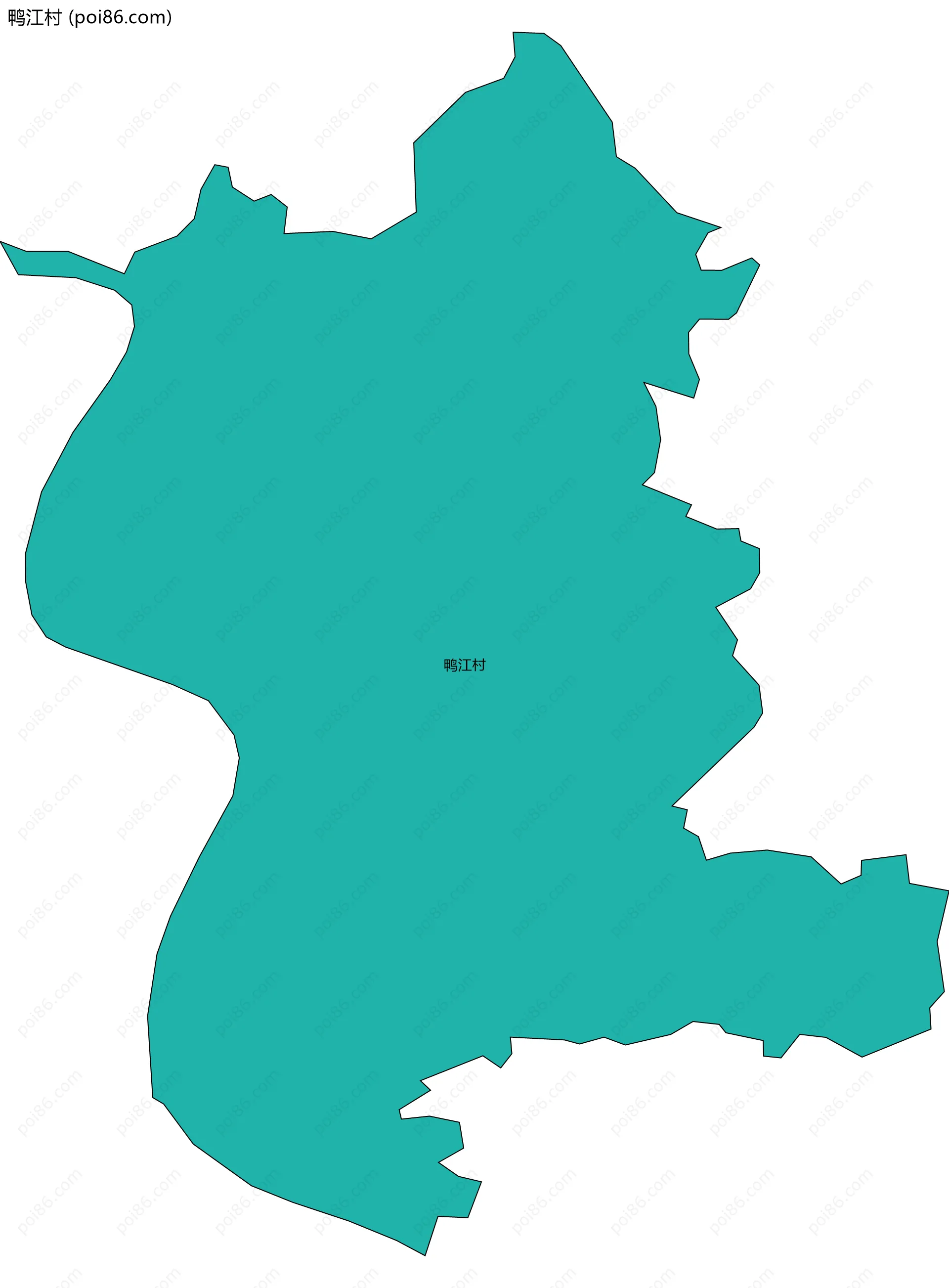 鸭江村边界地图