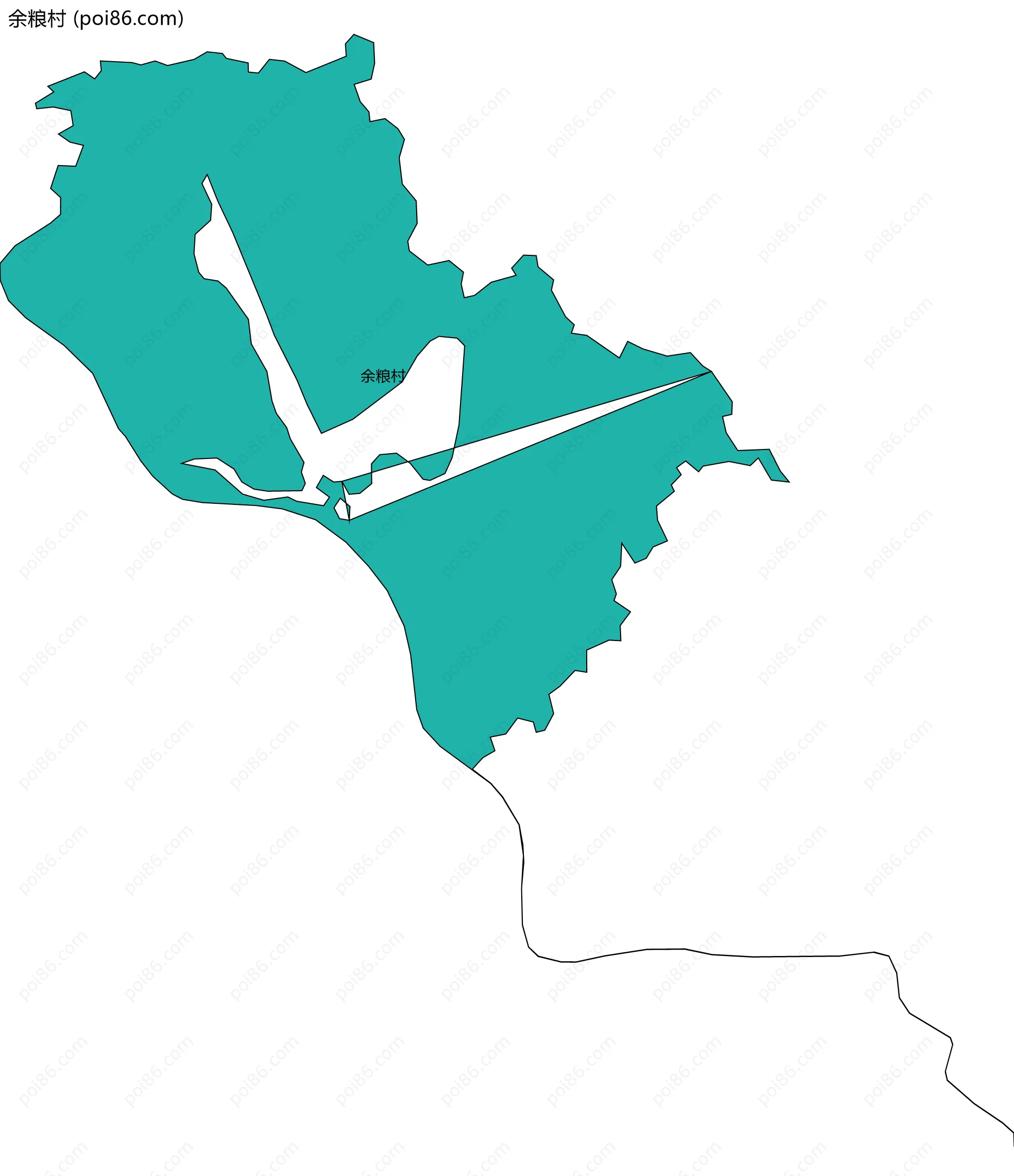 余粮村边界地图