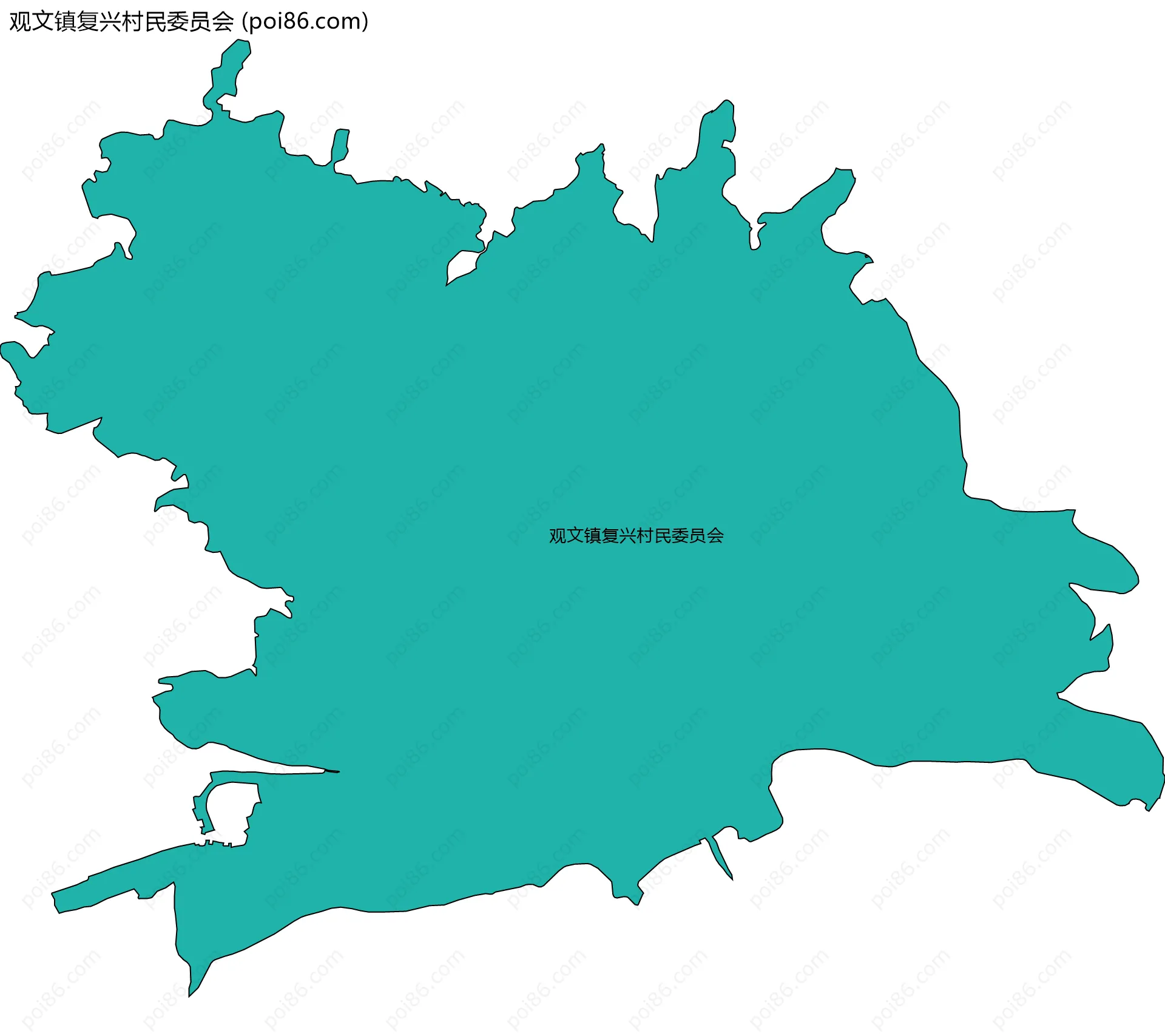 观文镇复兴村民委员会边界地图